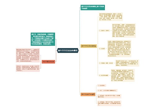 端午节节日活动有哪些 端午节节日活动有哪些
