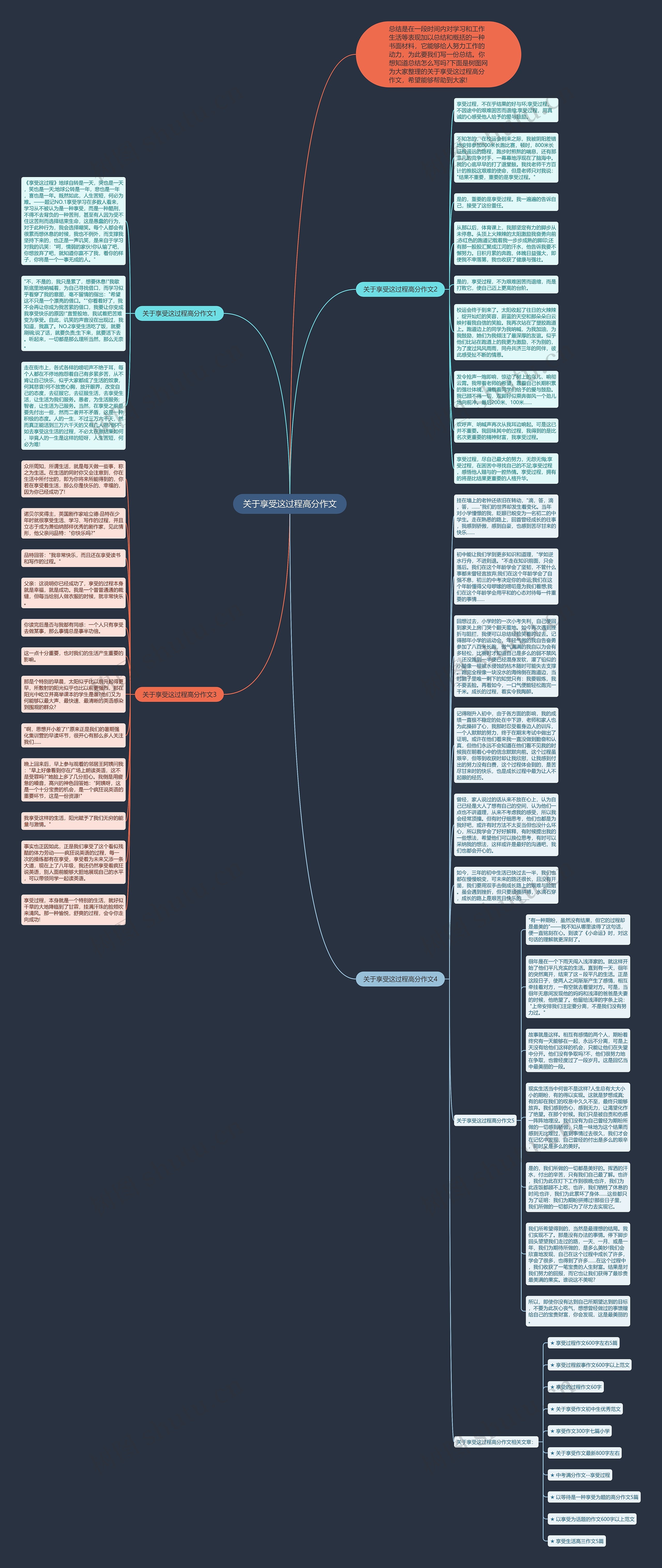 关于享受这过程高分作文思维导图