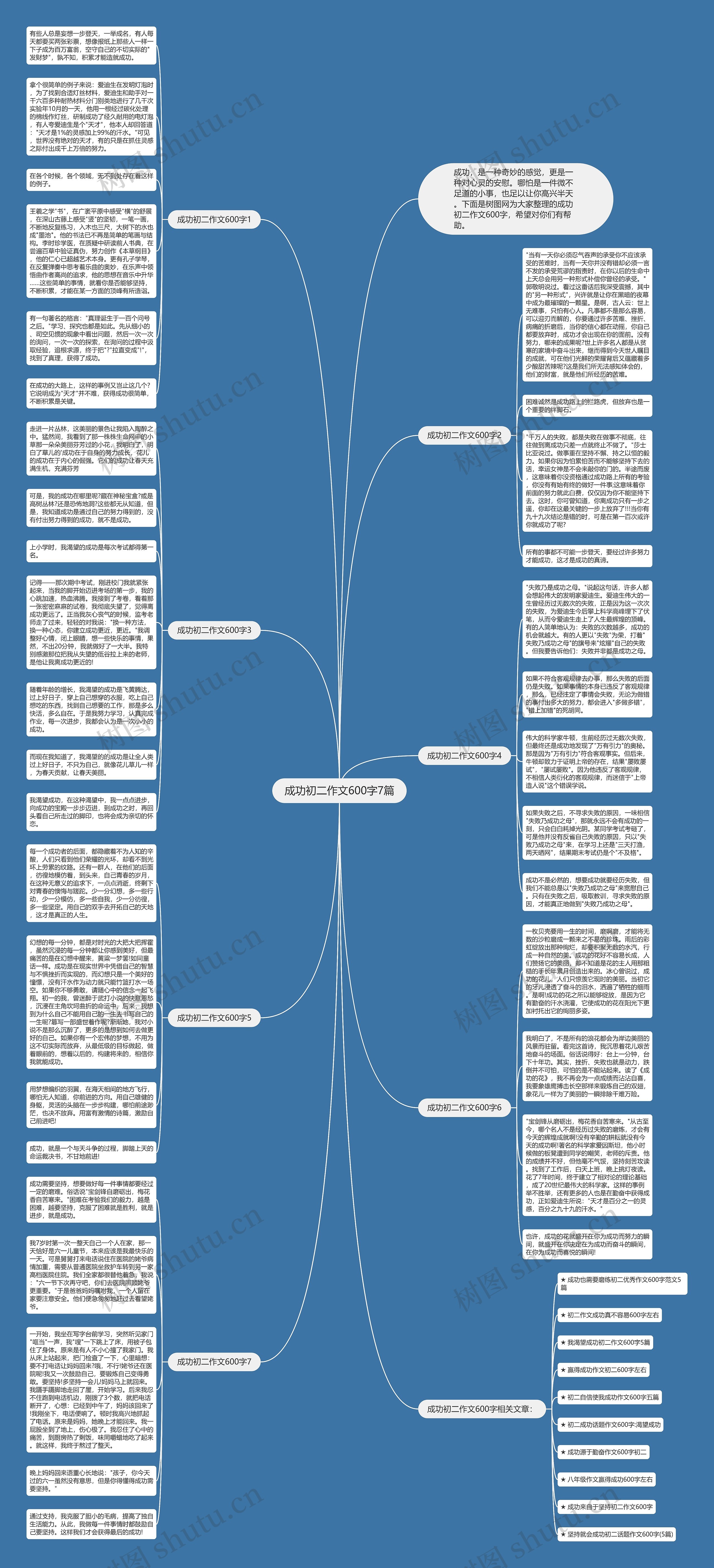 成功初二作文600字7篇思维导图