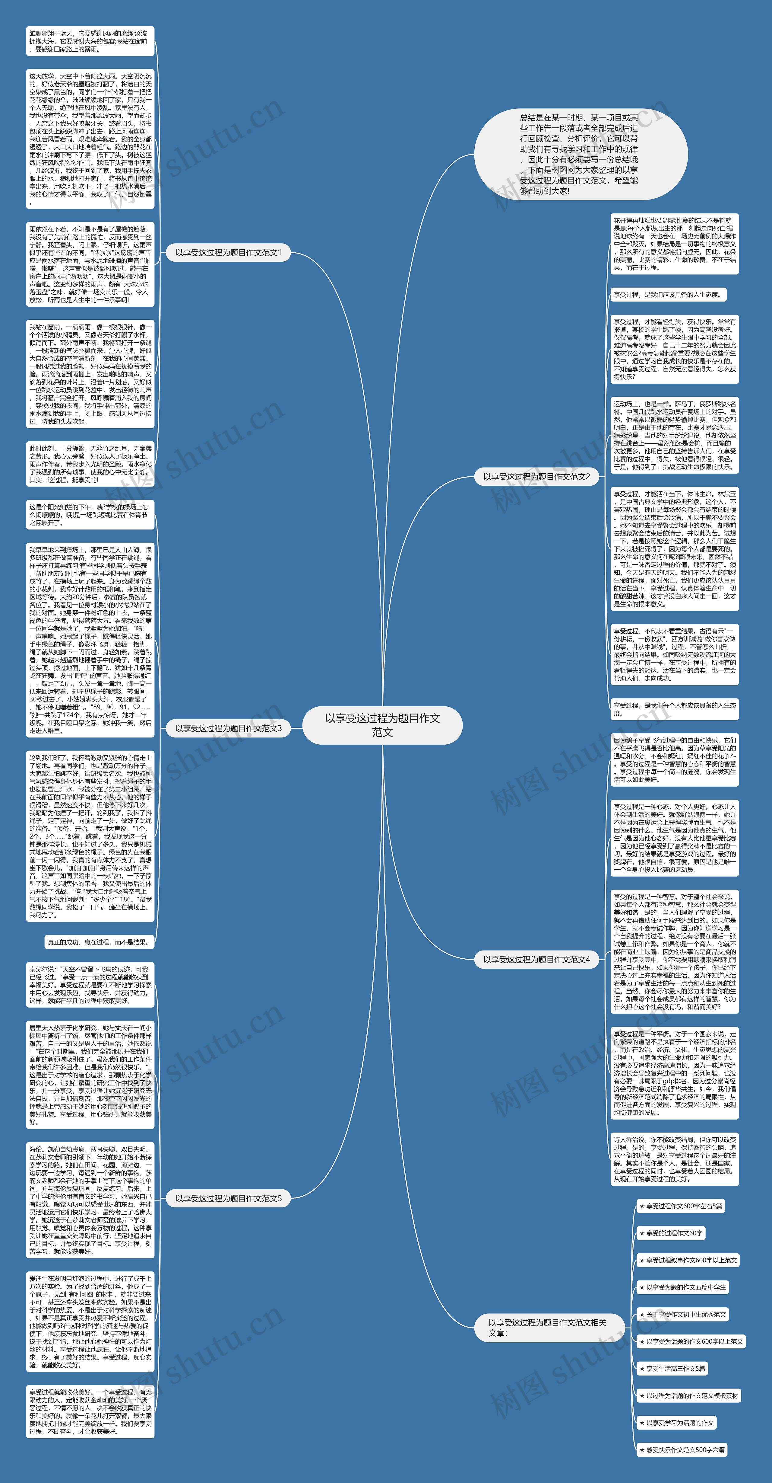 以享受这过程为题目作文范文思维导图