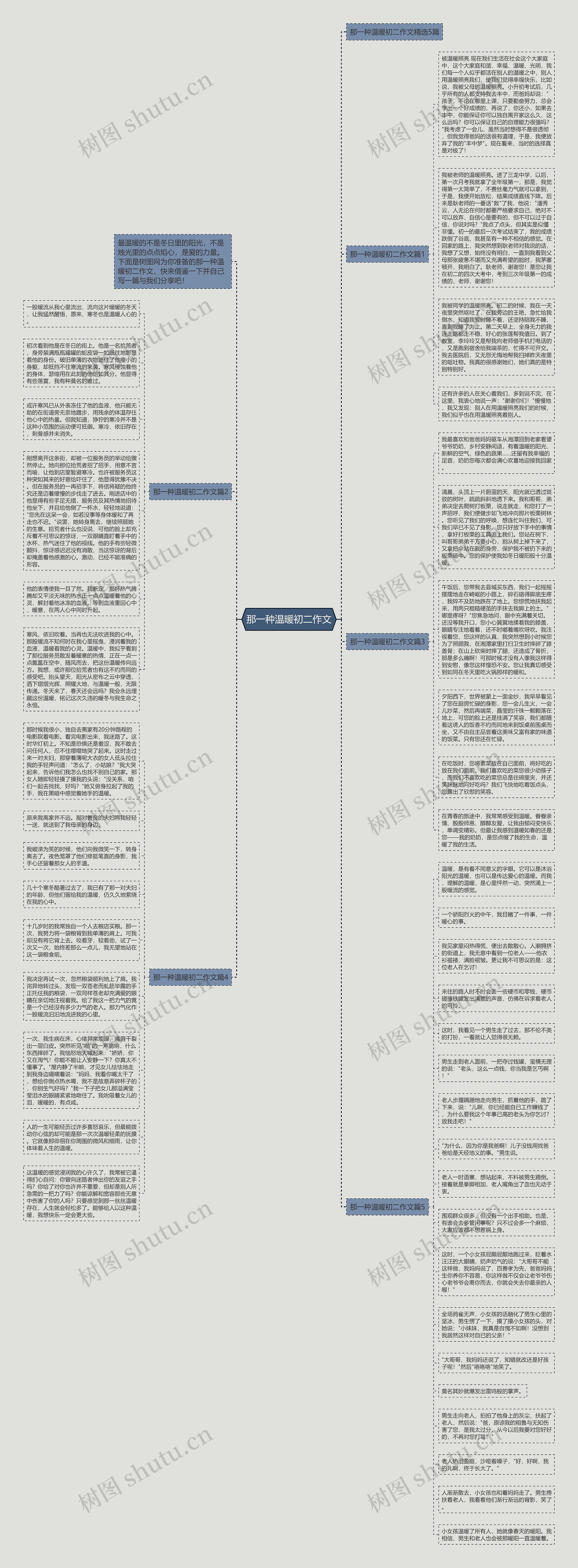 那一种温暖初二作文思维导图
