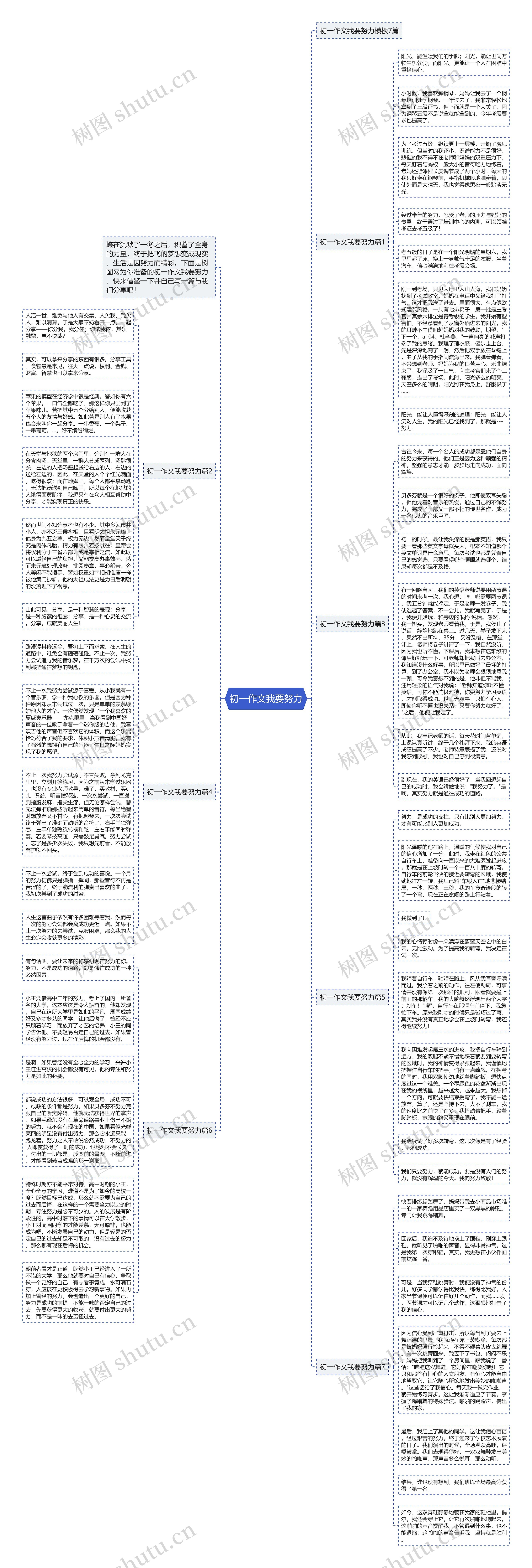 初一作文我要努力思维导图