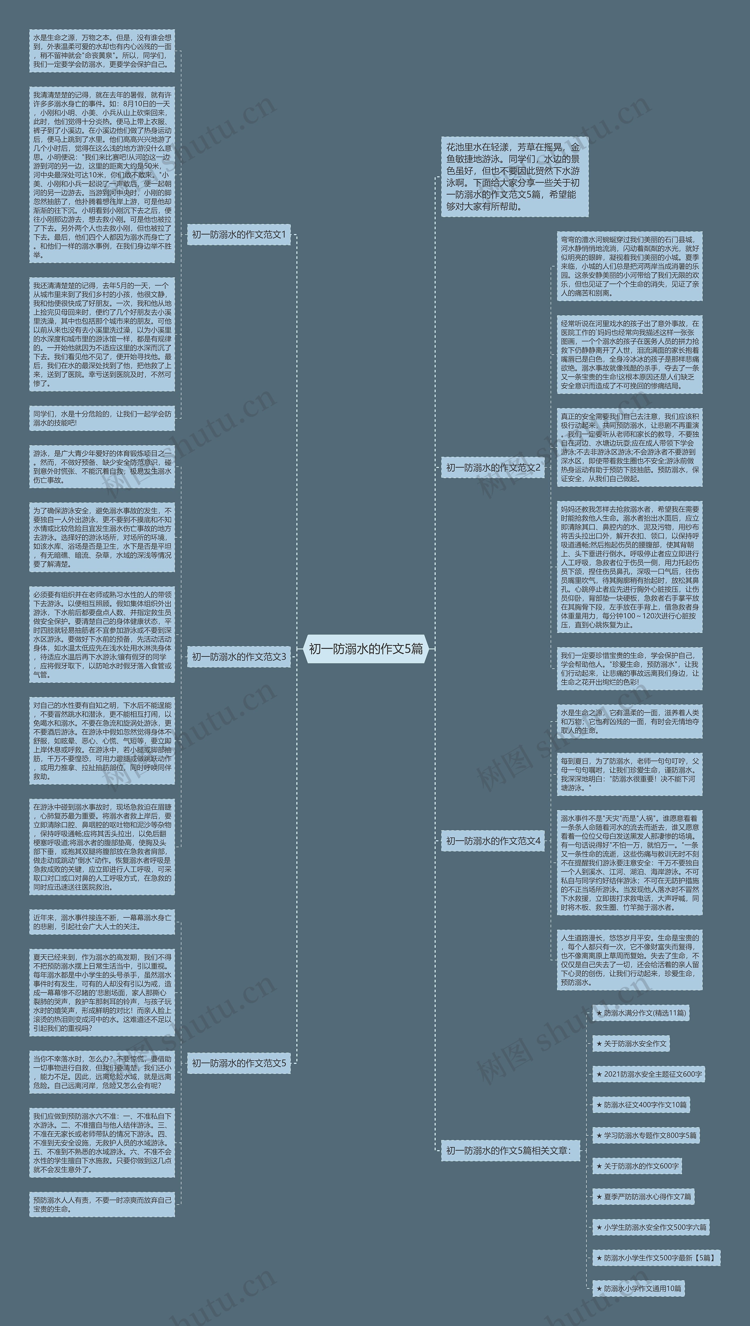 初一防溺水的作文5篇