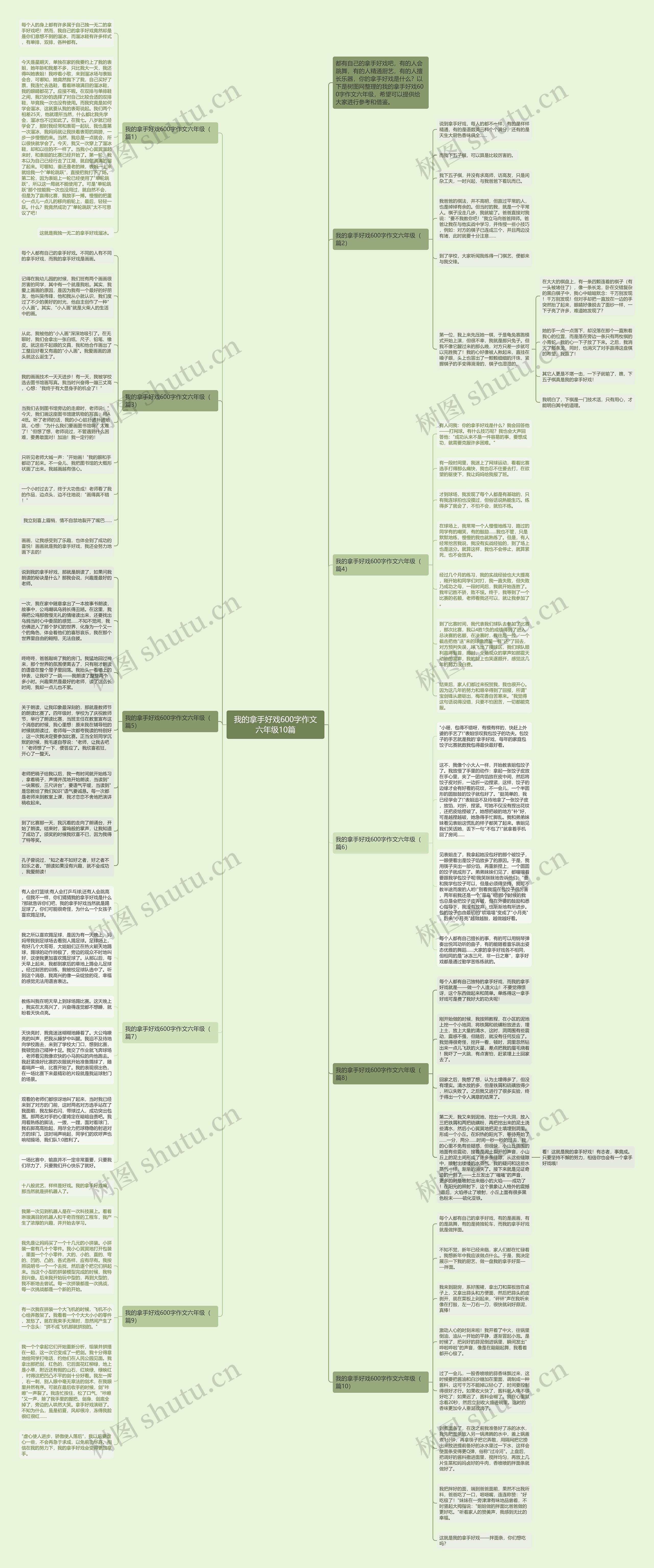 我的拿手好戏600字作文六年级10篇