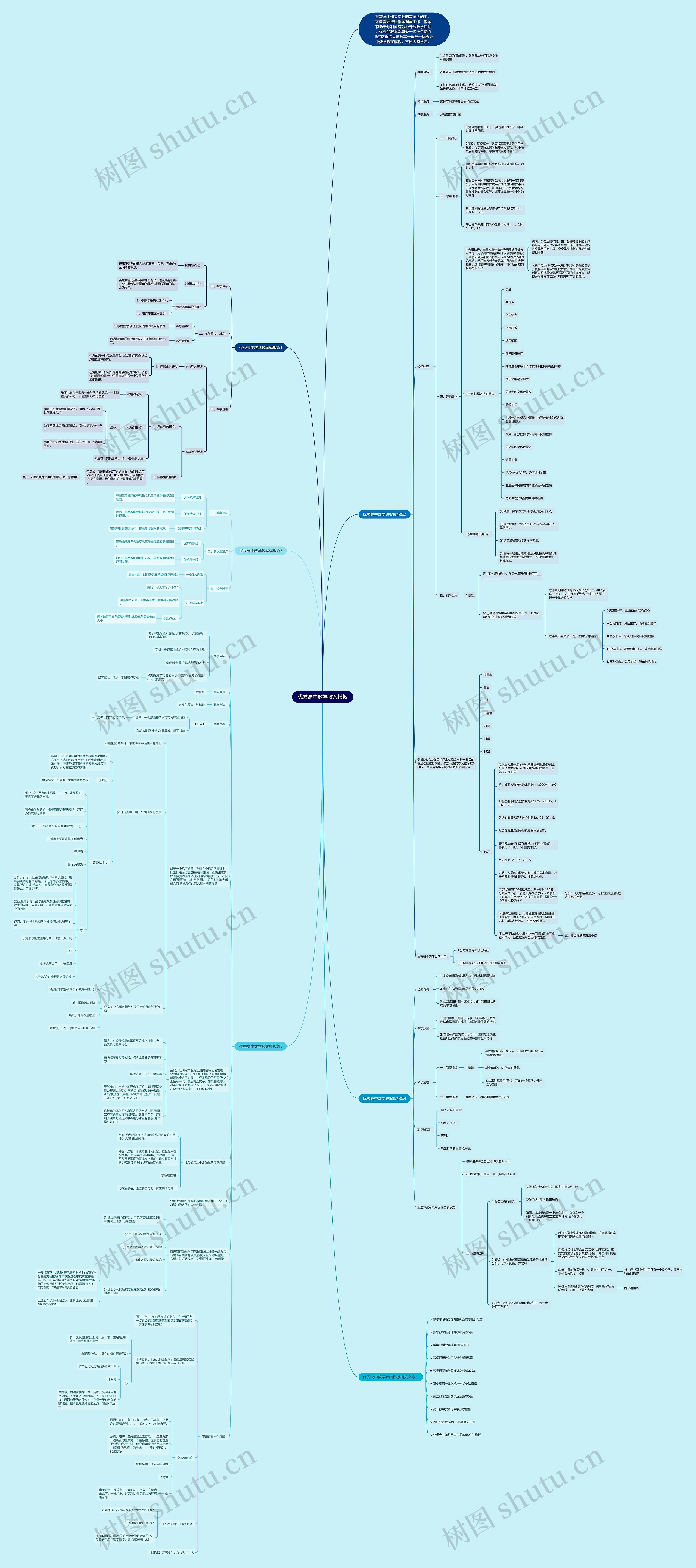 优秀高中数学教案模板