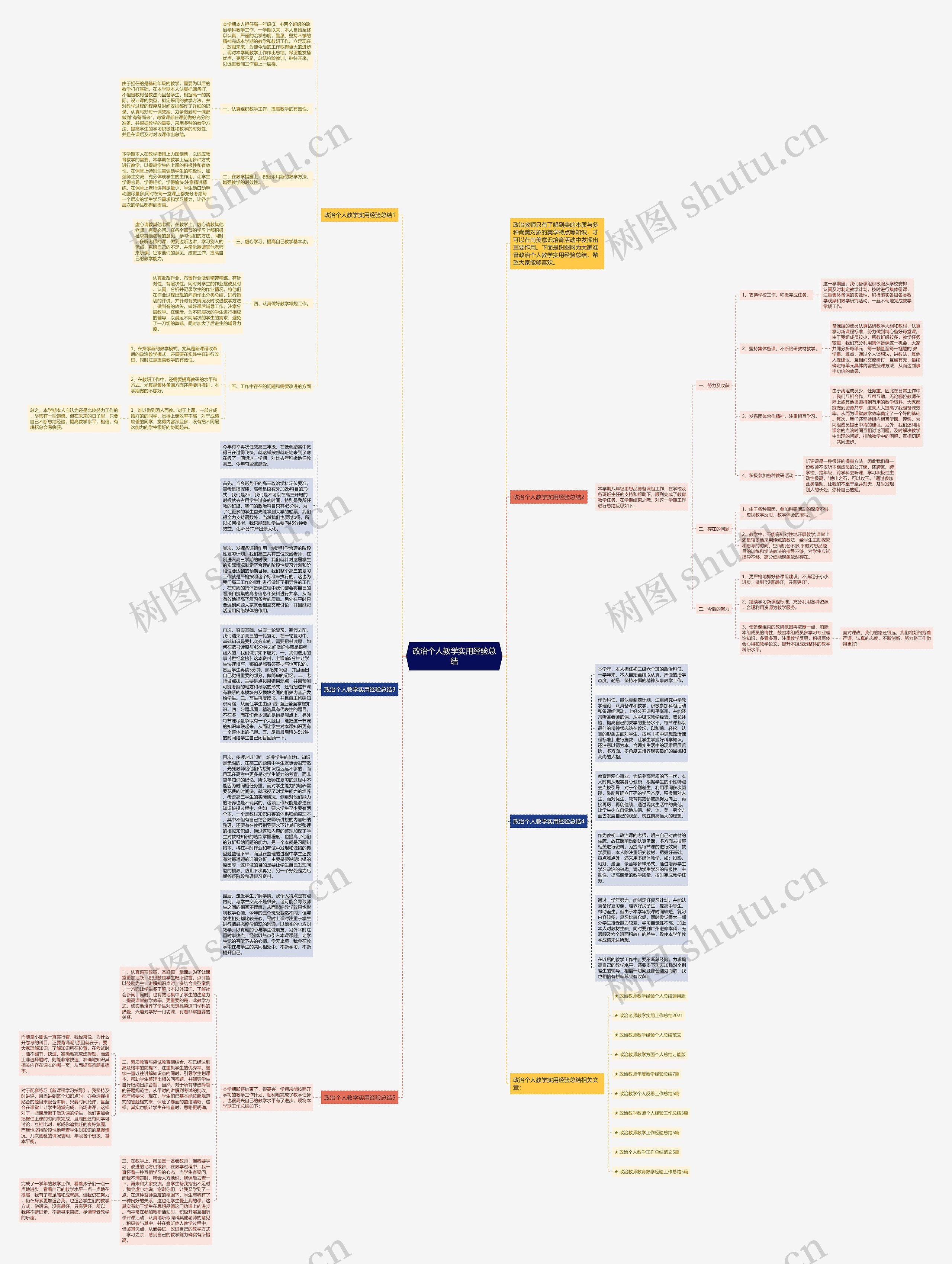 政治个人教学实用经验总结思维导图