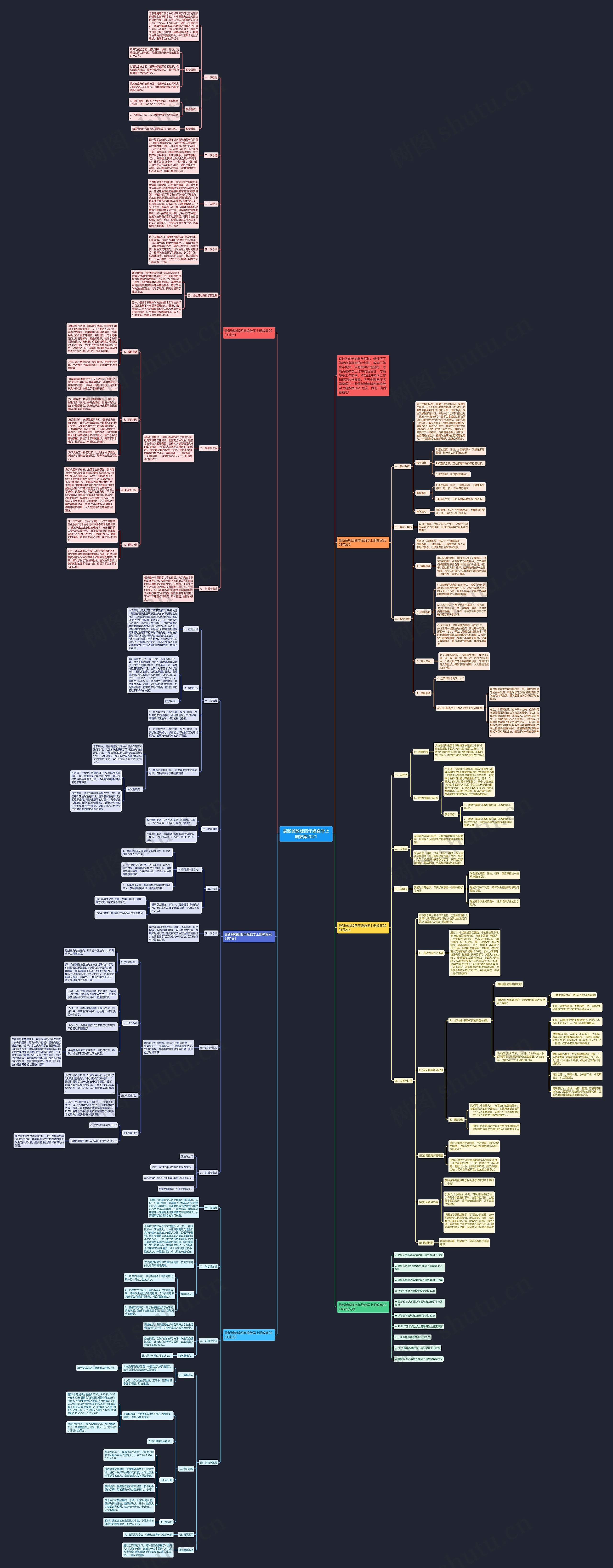 最新冀教版四年级数学上册教案2021 最新冀教版四年级数学上册教案2021