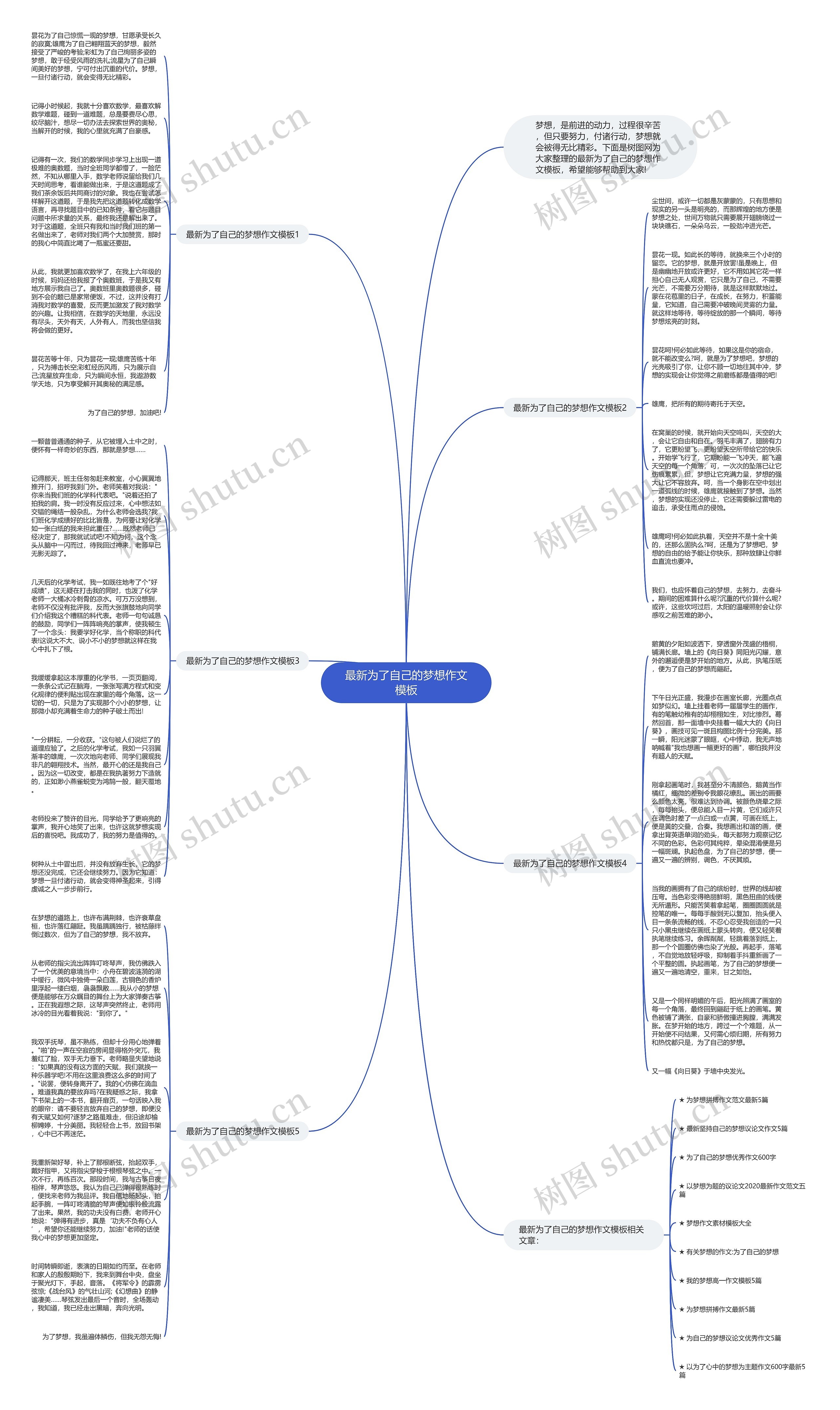 最新为了自己的梦想作文思维导图