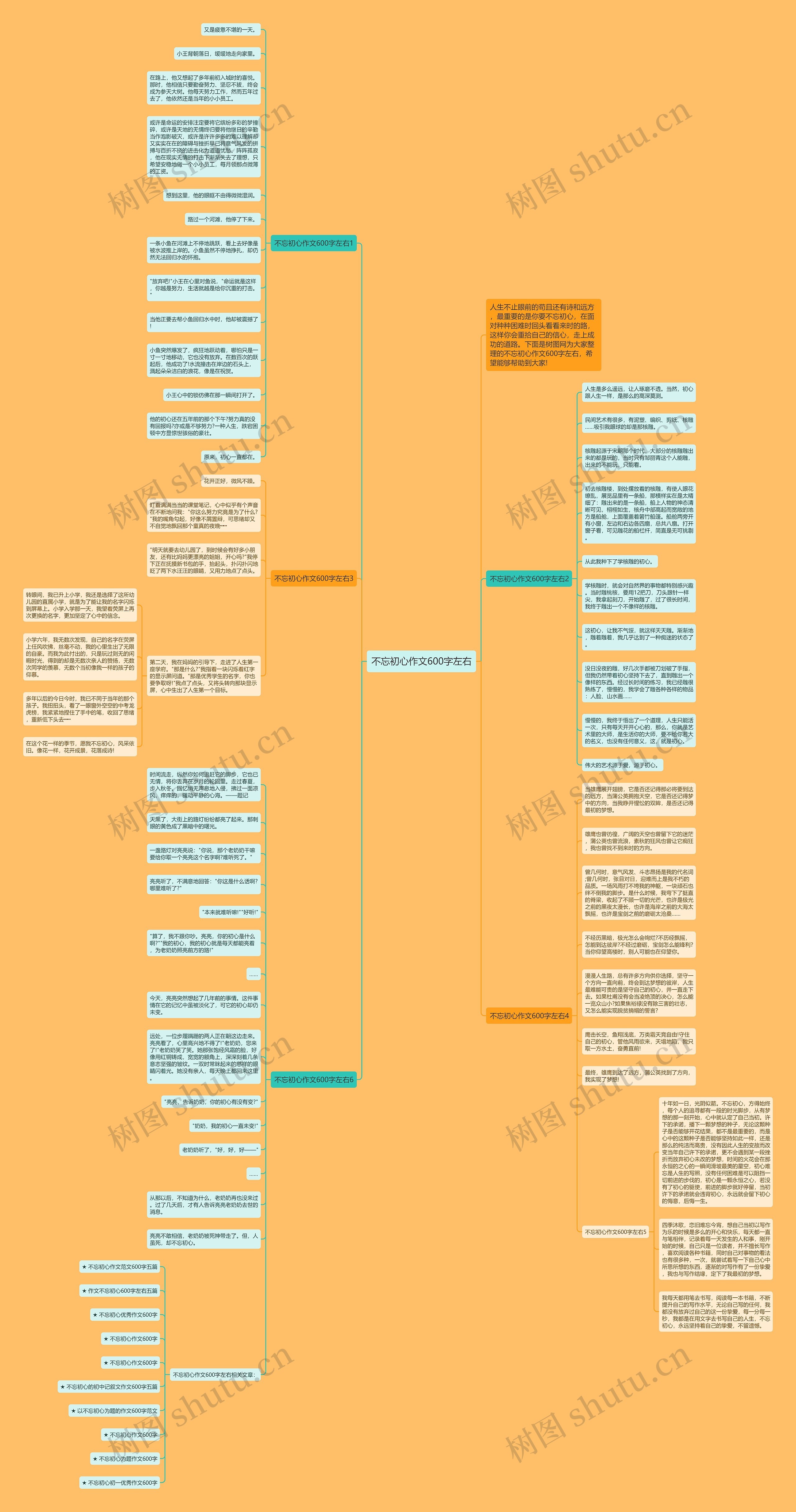 不忘初心作文600字左右思维导图