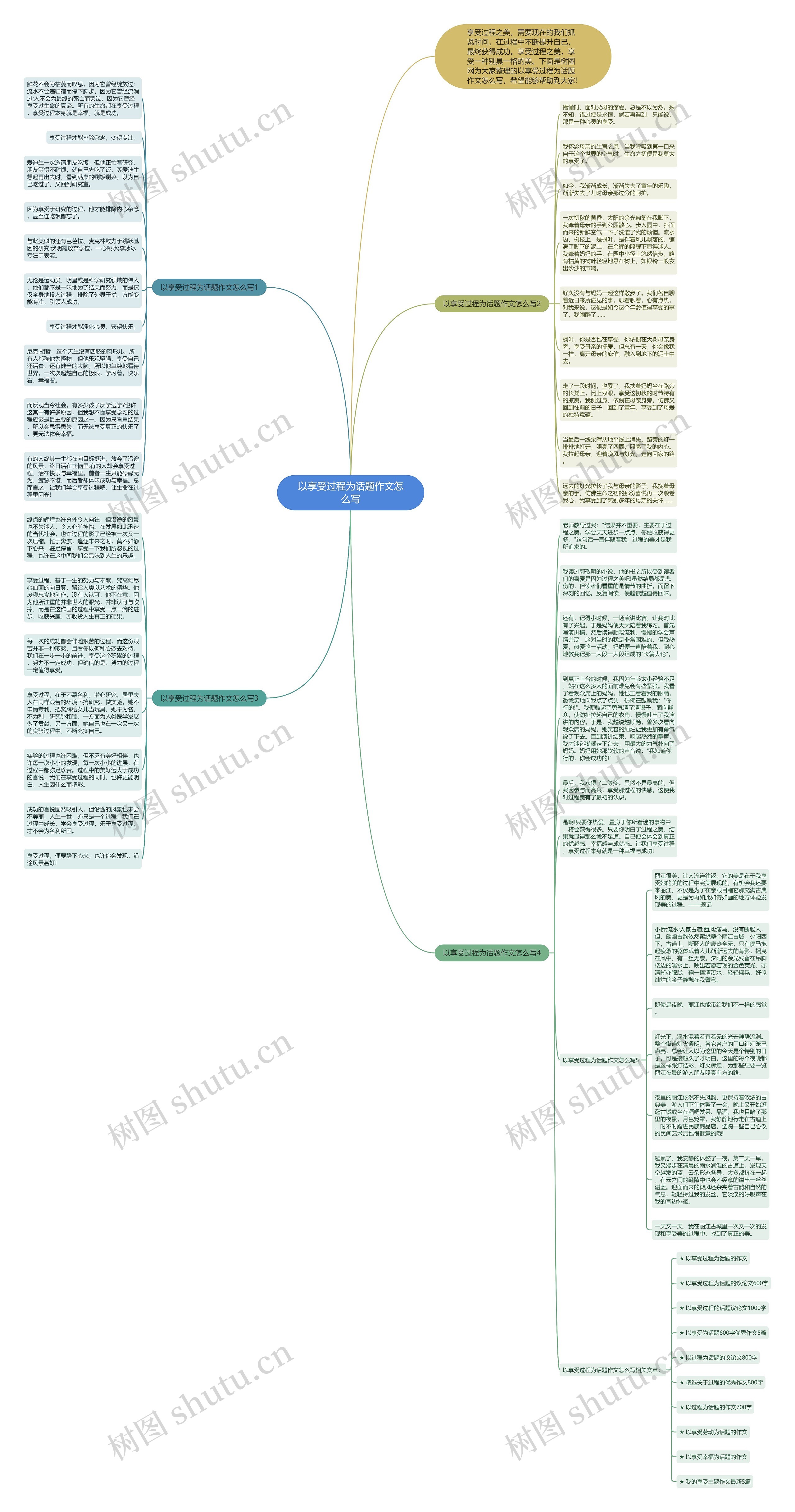 以享受过程为话题作文怎么写思维导图