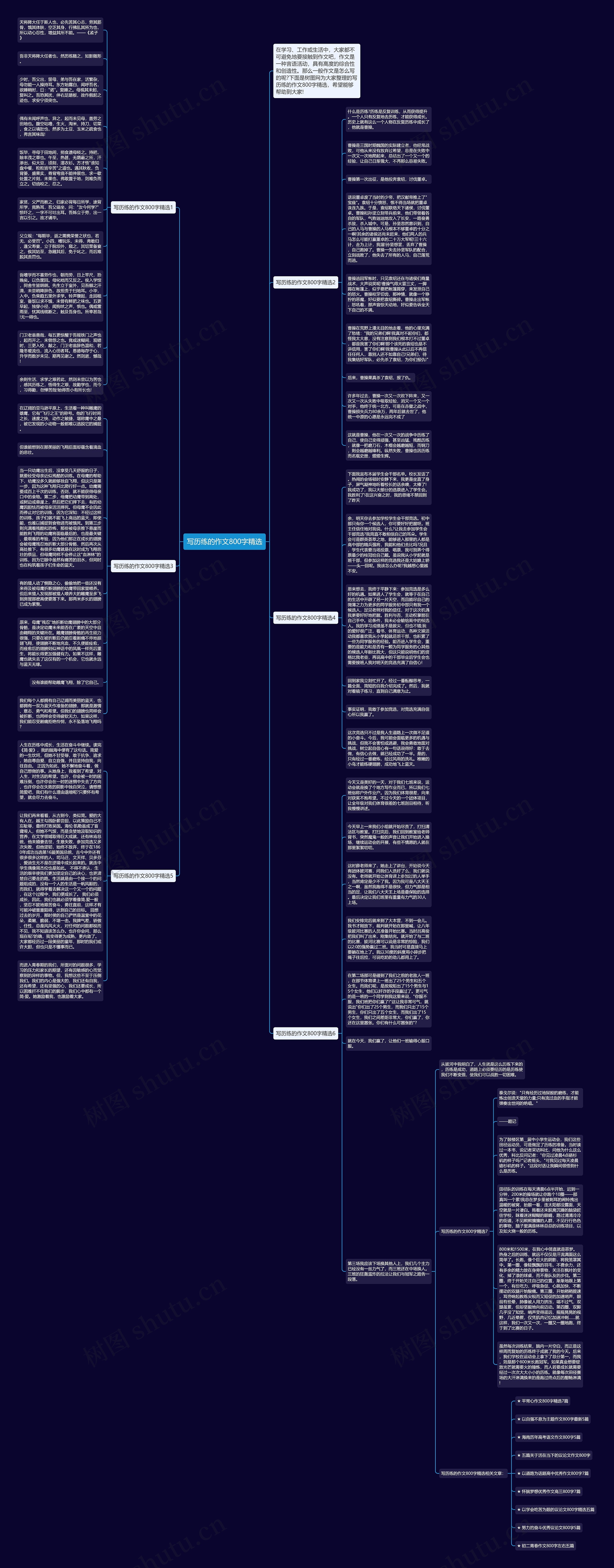写历练的作文800字精选思维导图