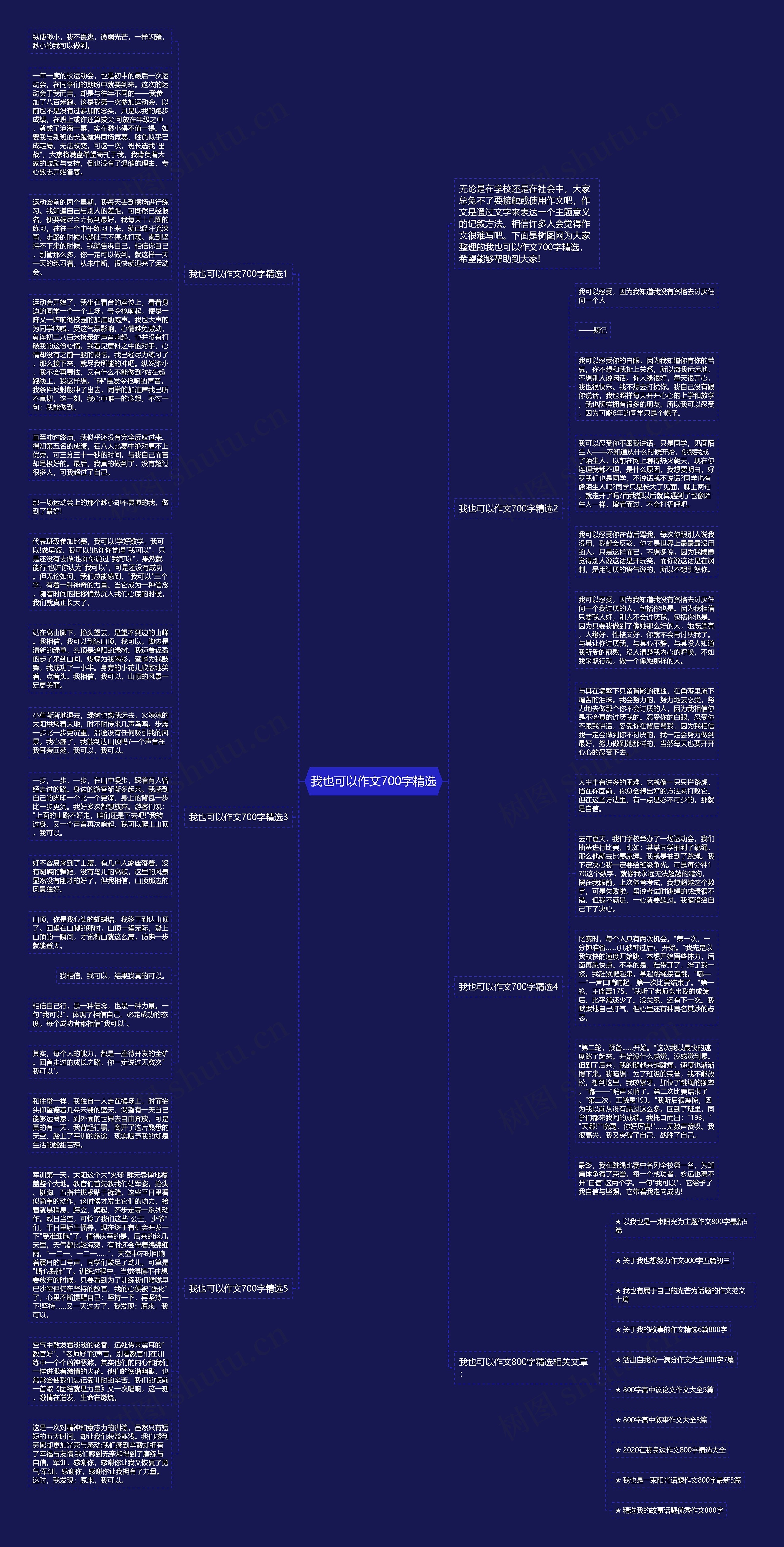 我也可以作文700字精选思维导图