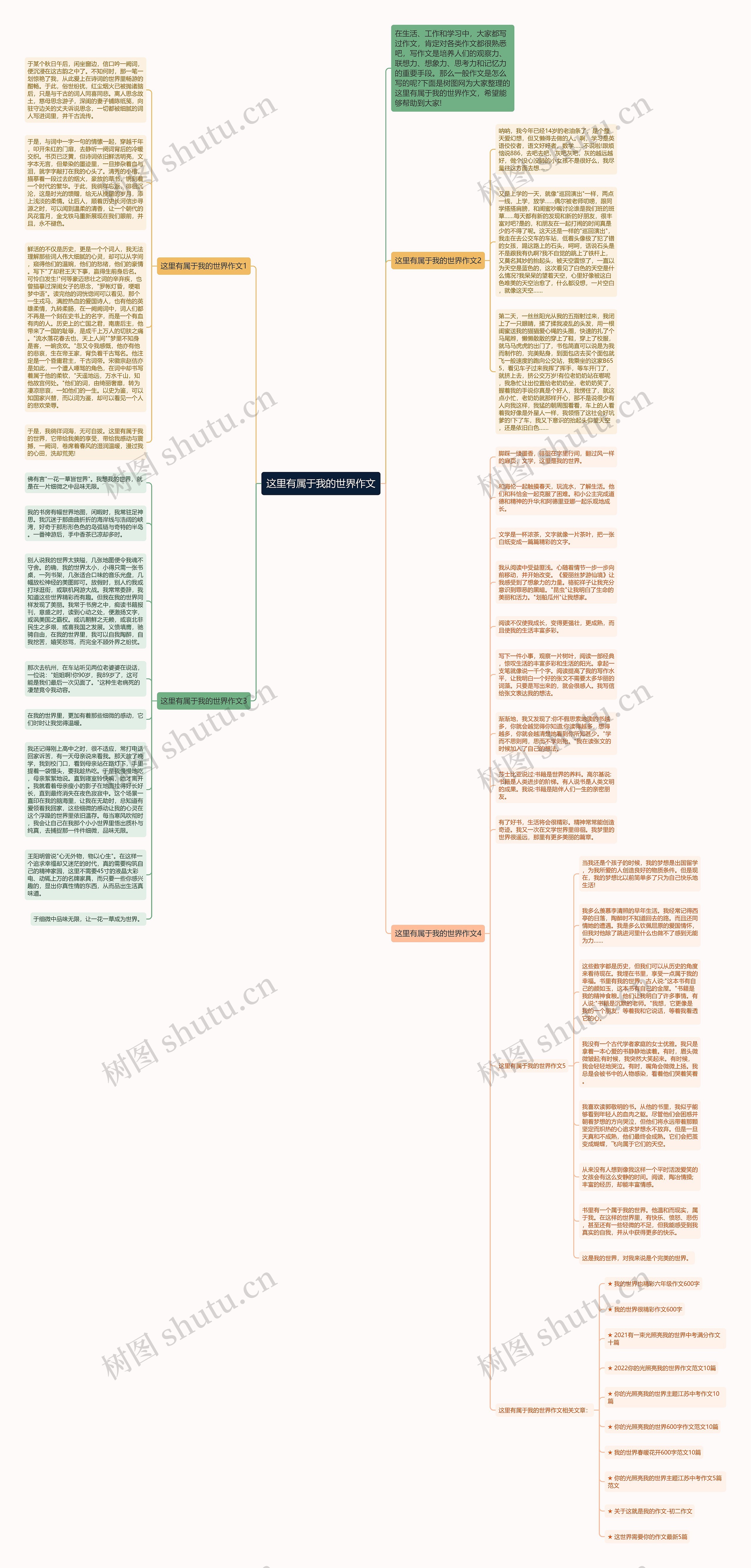 这里有属于我的世界作文思维导图