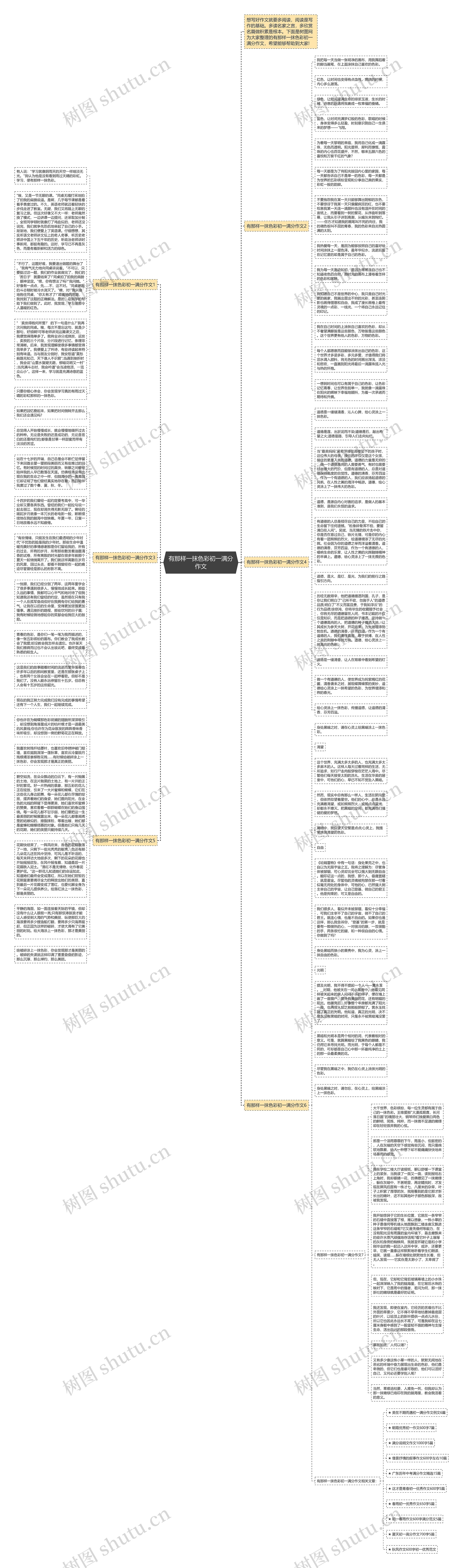 有那样一抹色彩初一满分作文思维导图