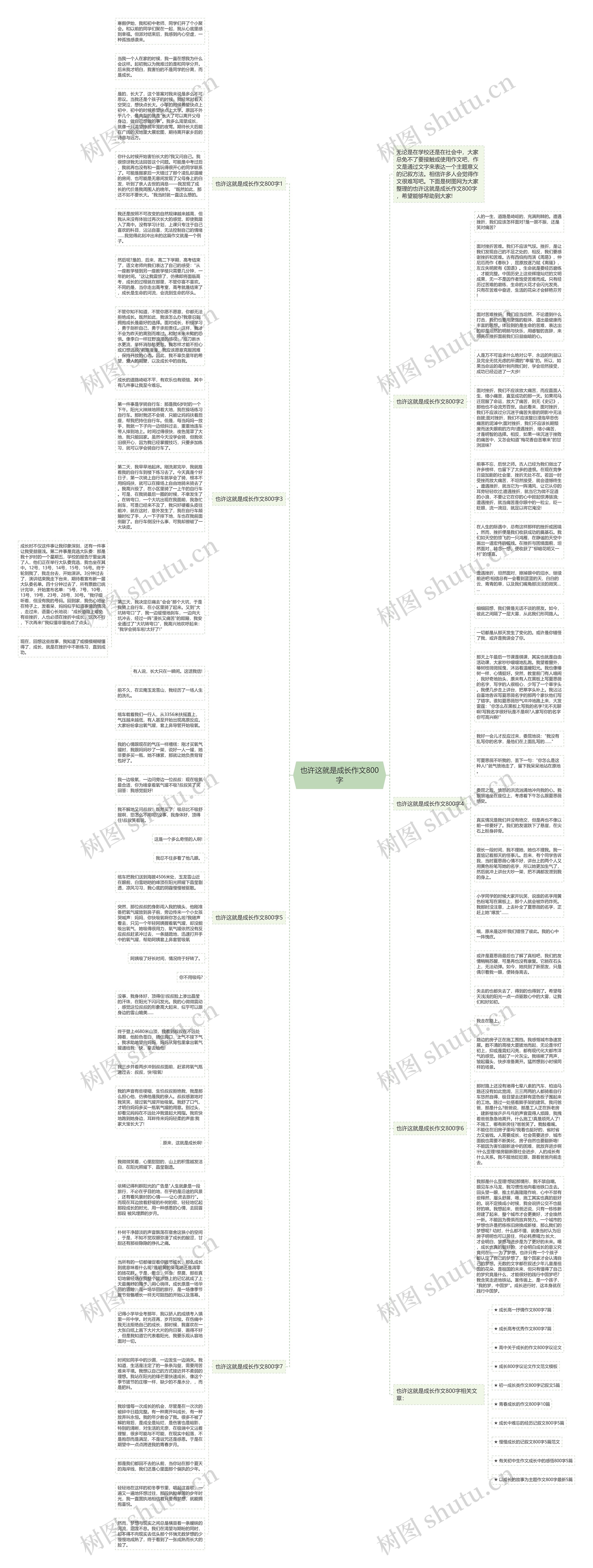 也许这就是成长作文800字思维导图