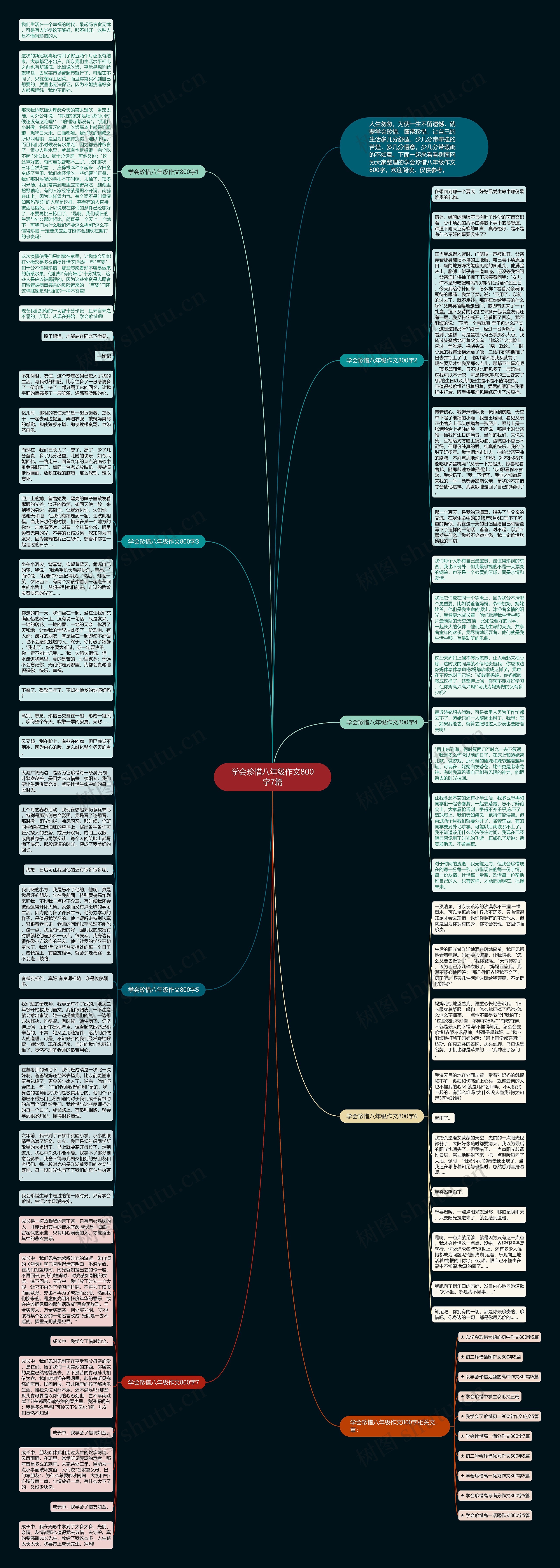 学会珍惜八年级作文800字7篇思维导图