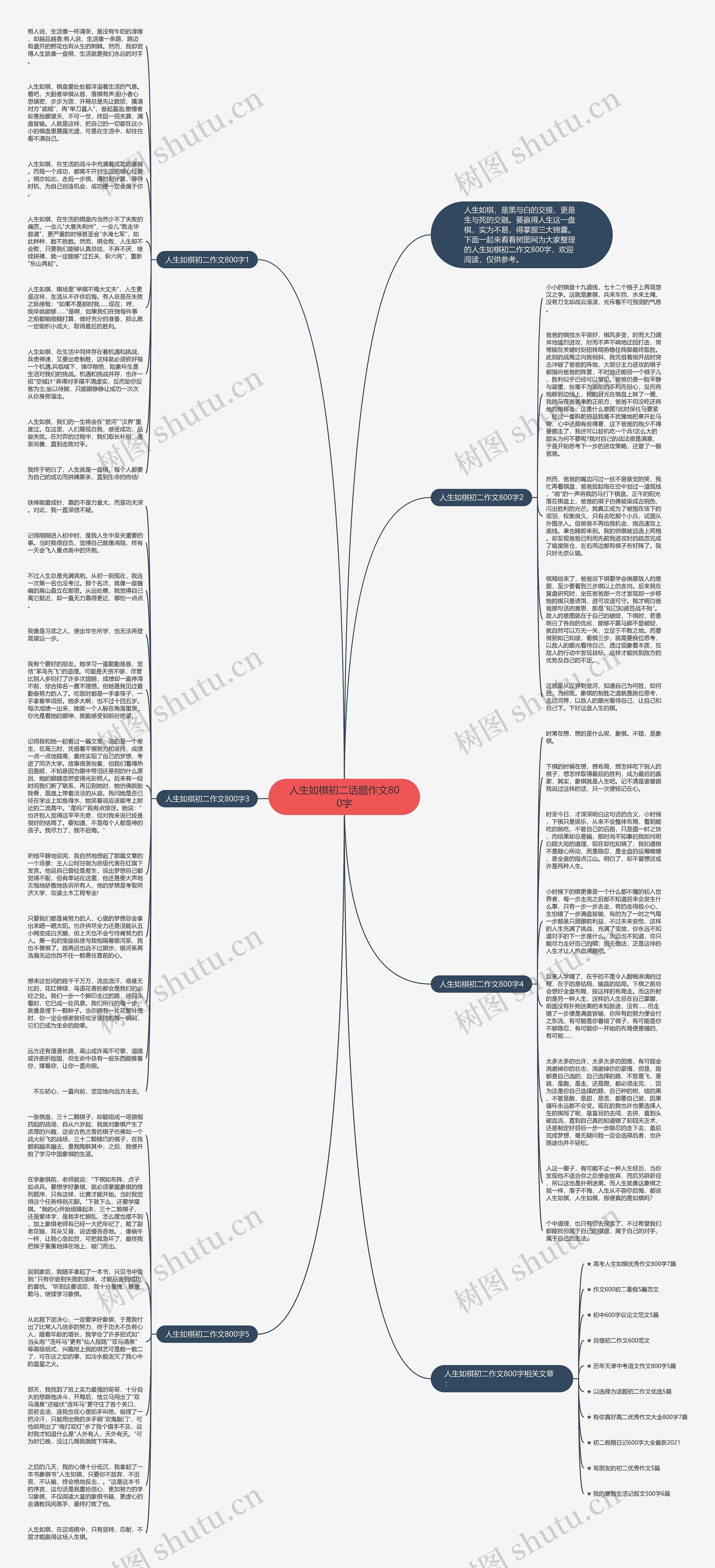 人生如棋初二话题作文800字思维导图