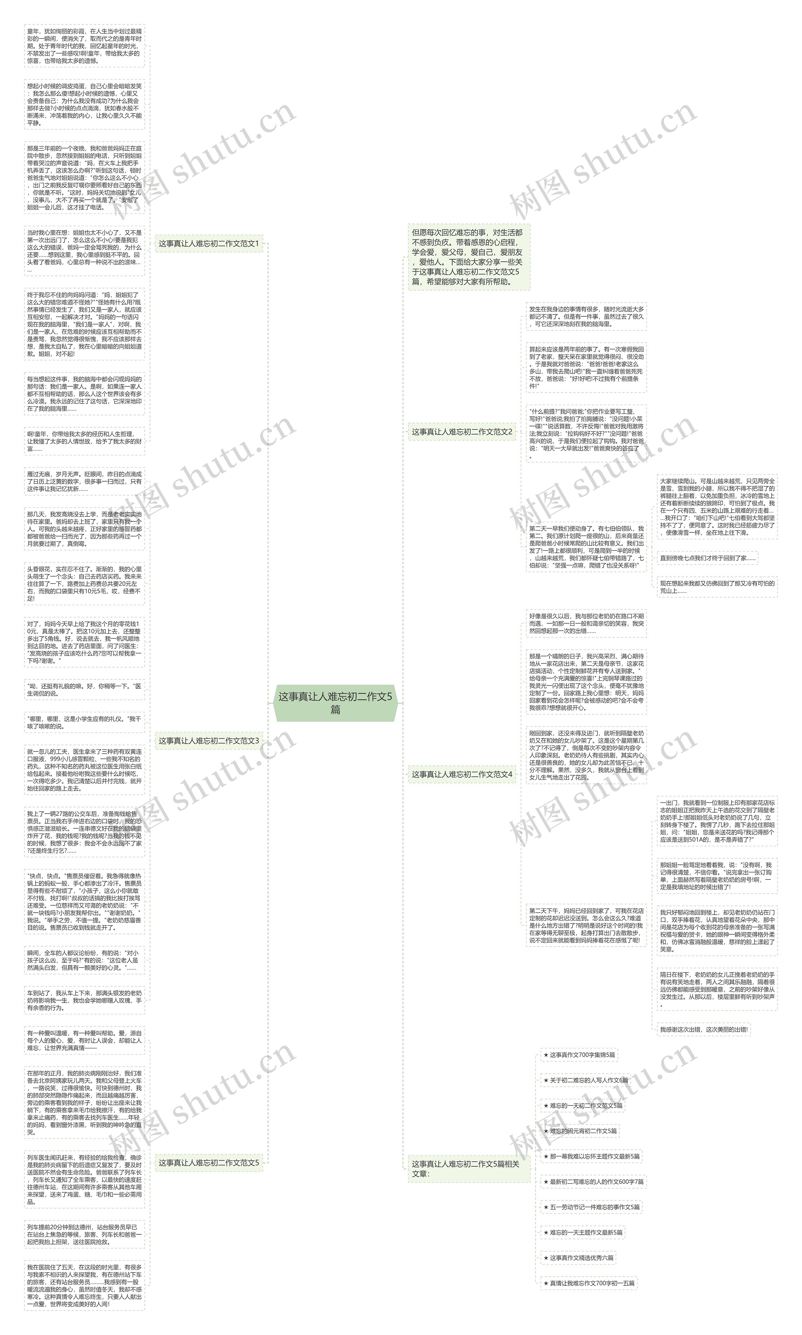 这事真让人难忘初二作文5篇思维导图