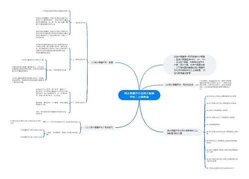 用计算器开方北师大版数学初二上册教案思维导图