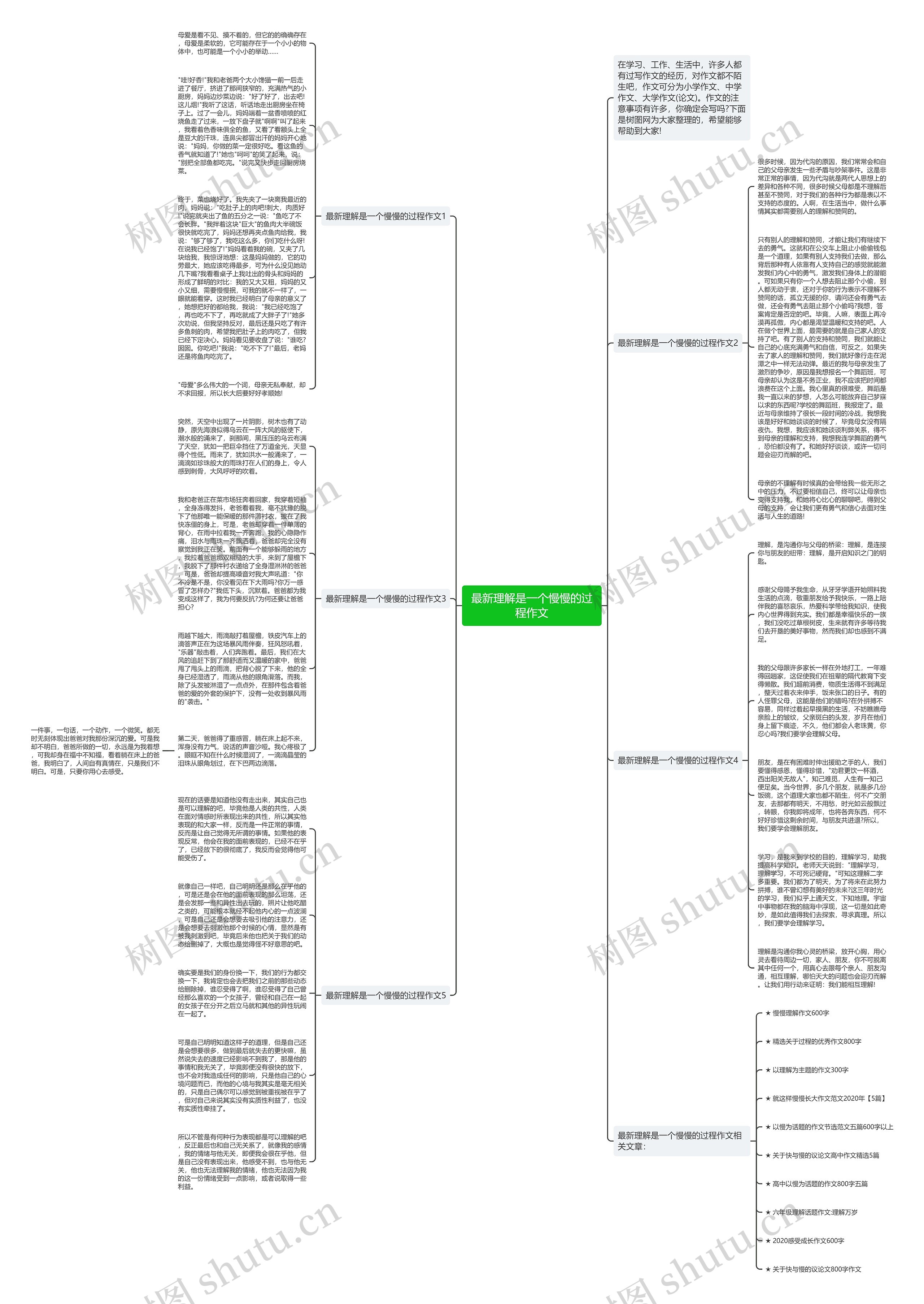 最新理解是一个慢慢的过程作文思维导图