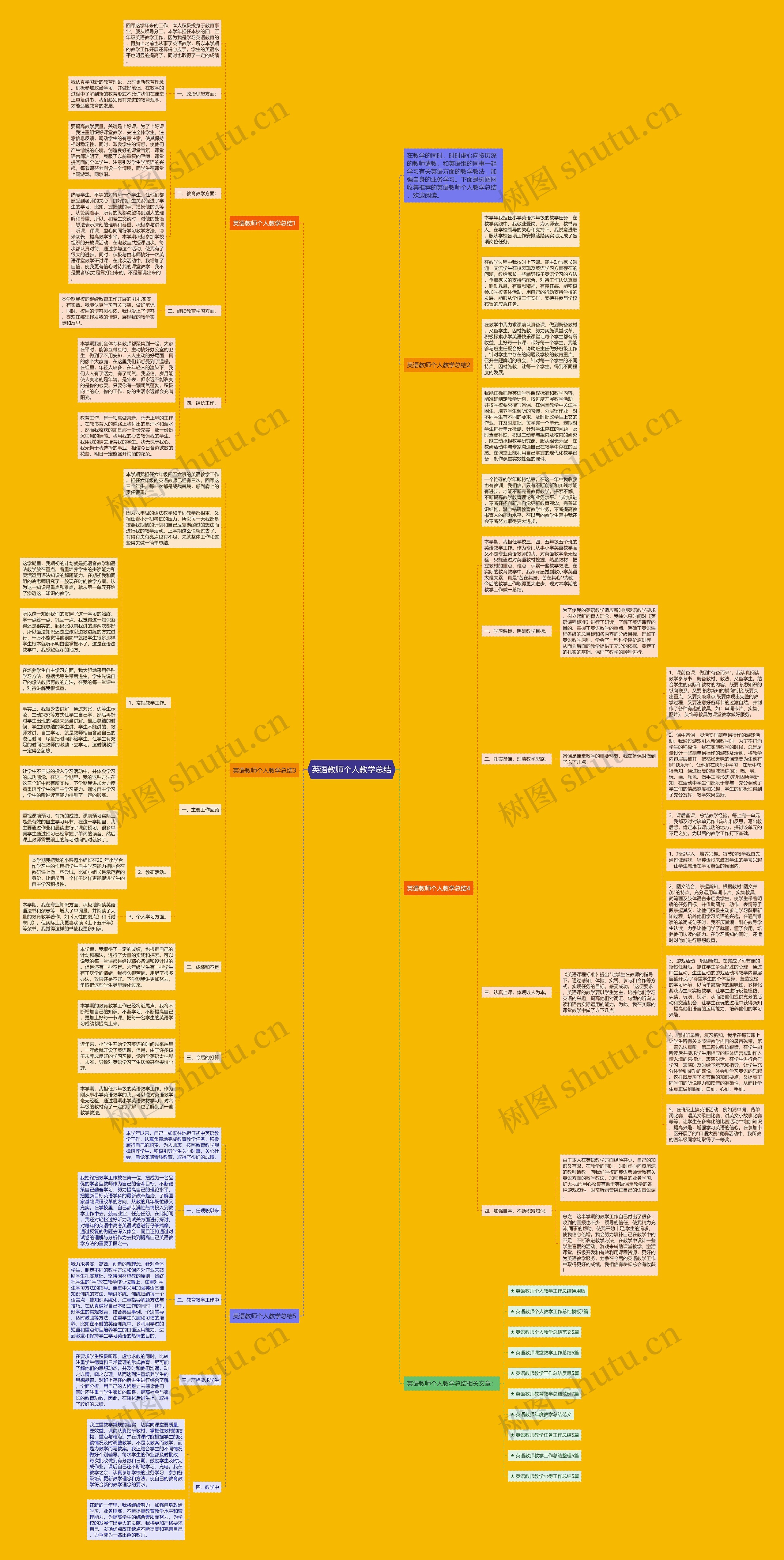 英语教师个人教学总结思维导图