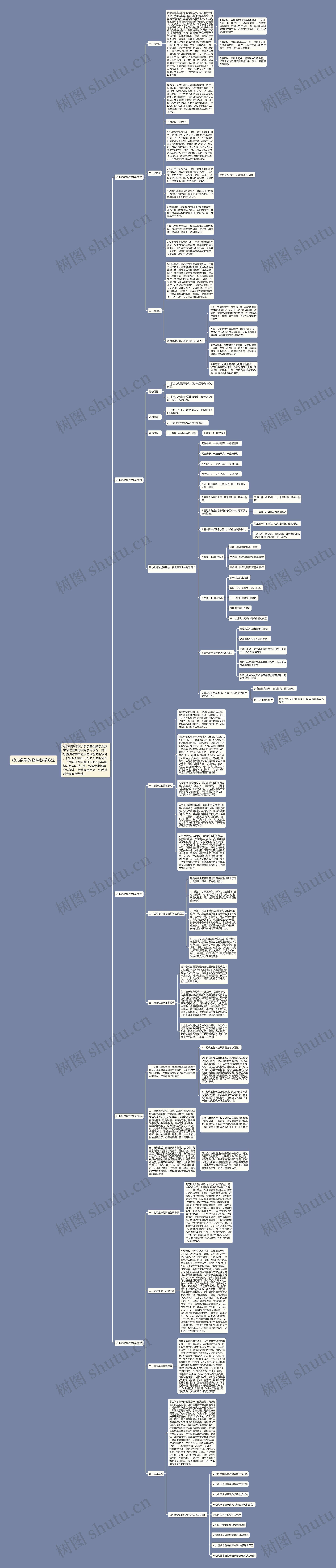 幼儿数学的趣味教学方法思维导图