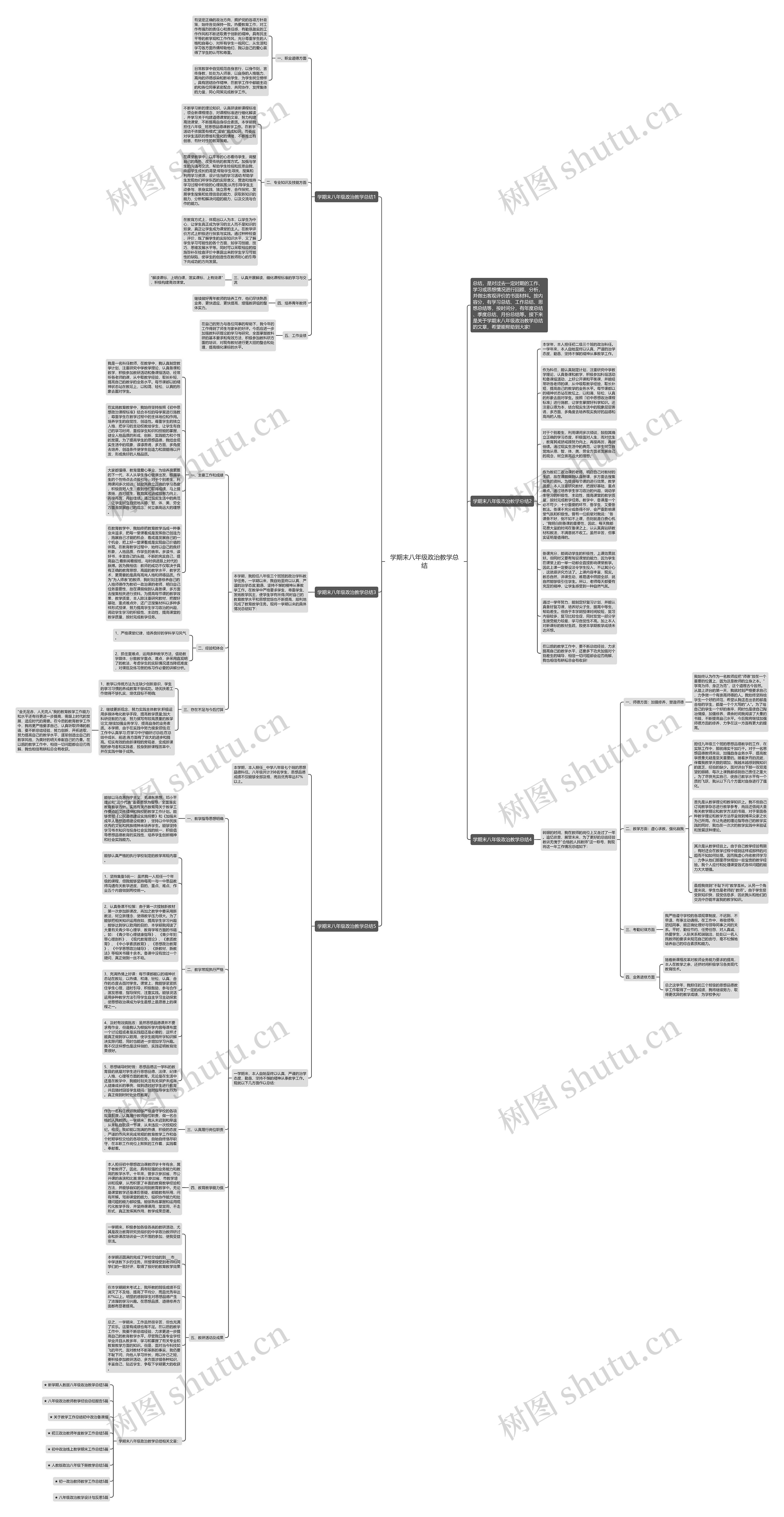 学期末八年级政治教学总结