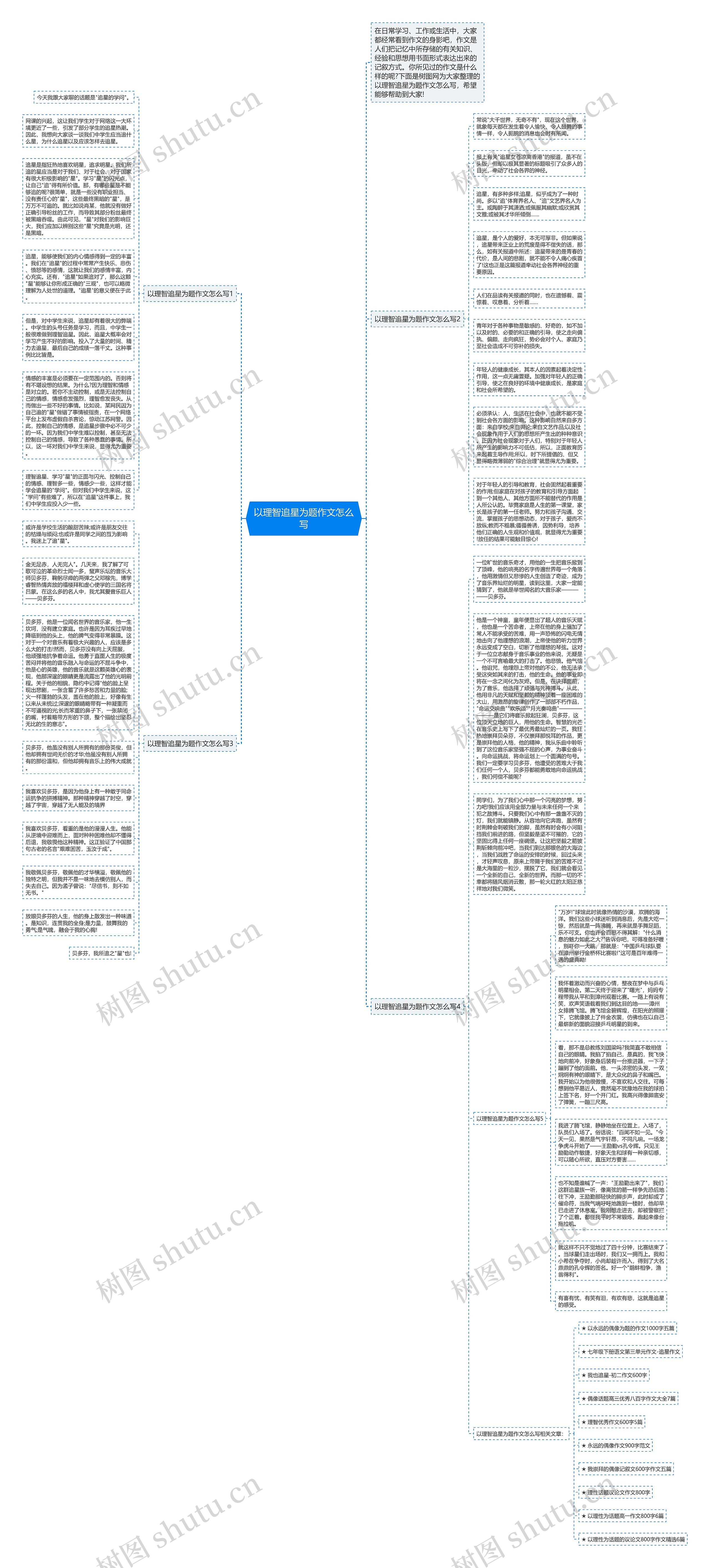 以理智追星为题作文怎么写思维导图