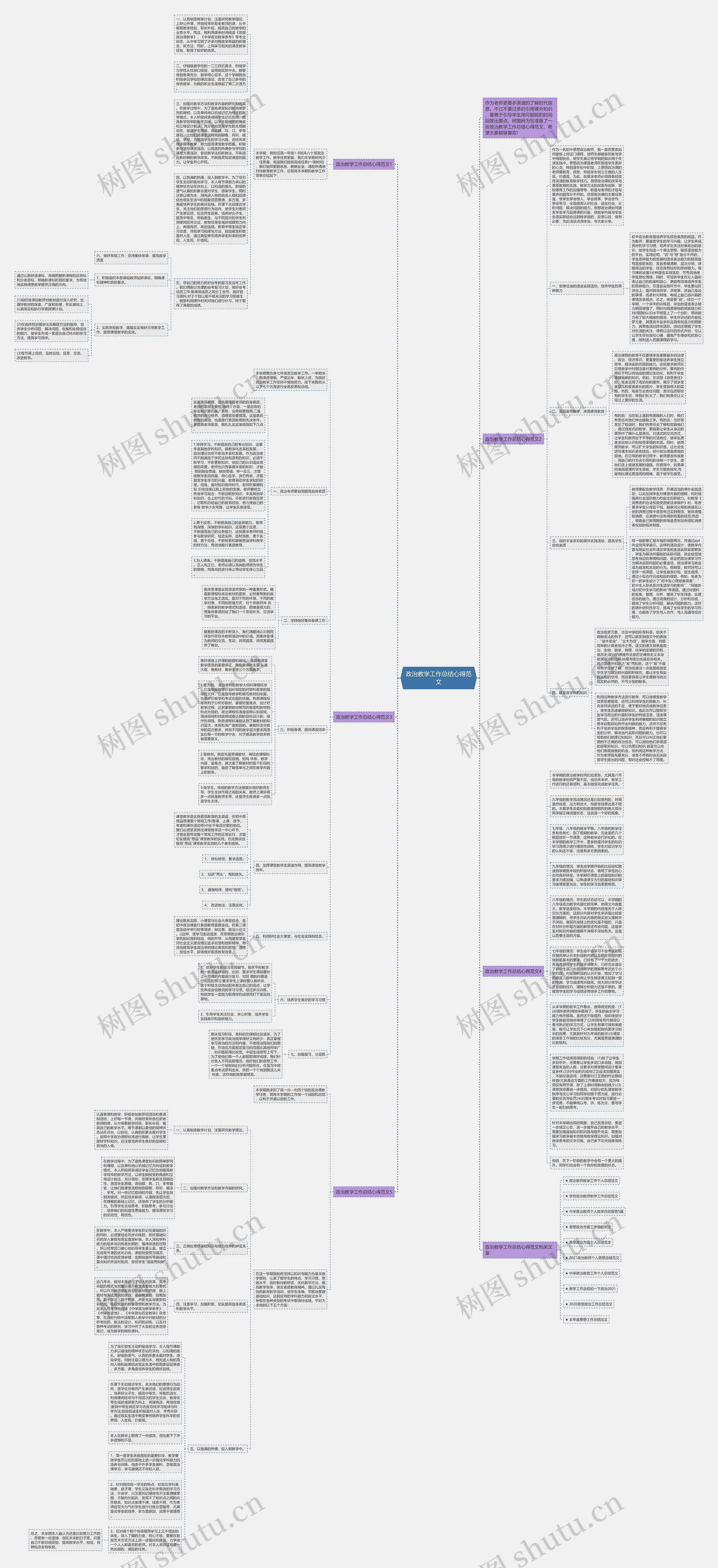 政治教学工作总结心得范文思维导图