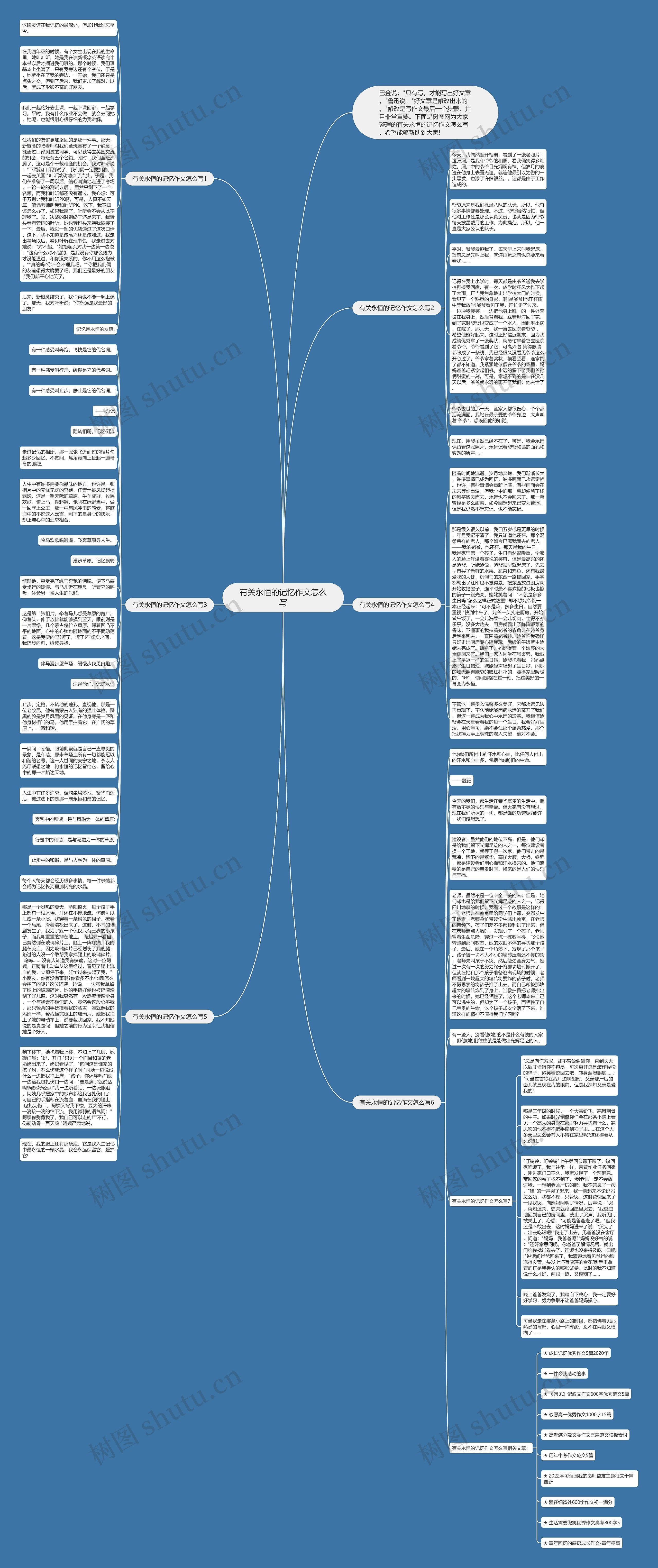 有关永恒的记忆作文怎么写思维导图
