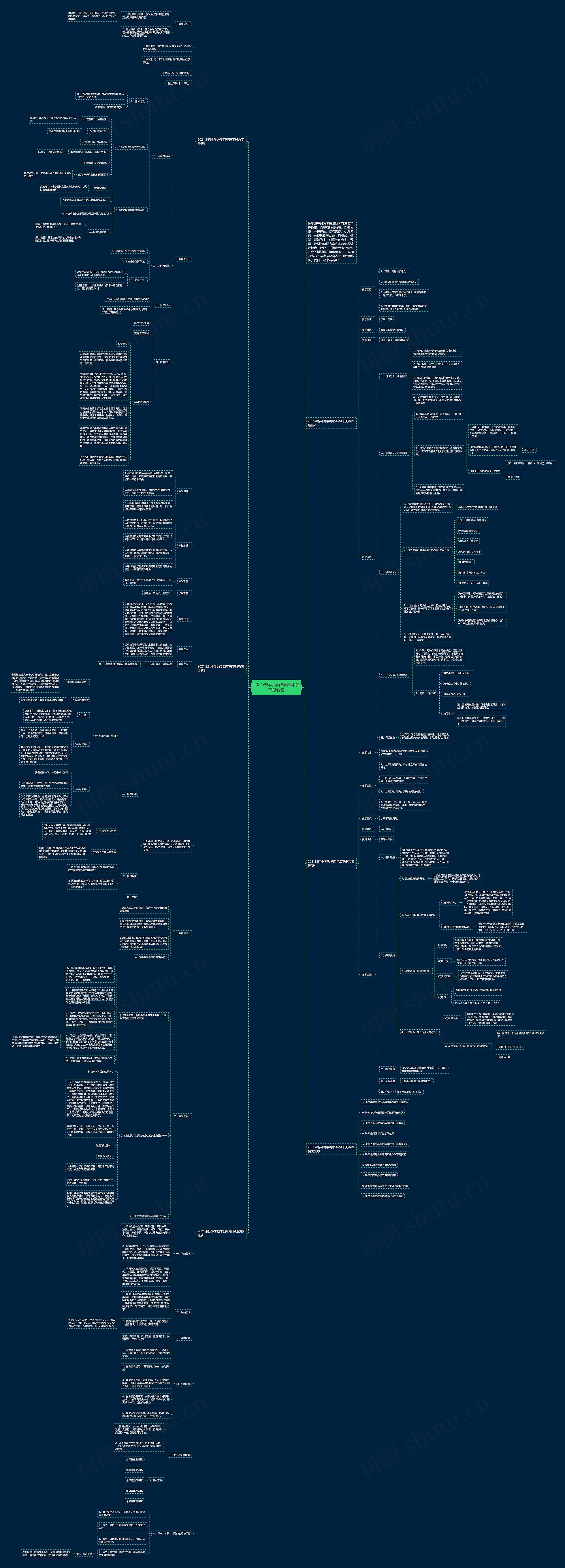 2021课标小学数学四年级下册教案 2021课标小学数学四年级下册教案