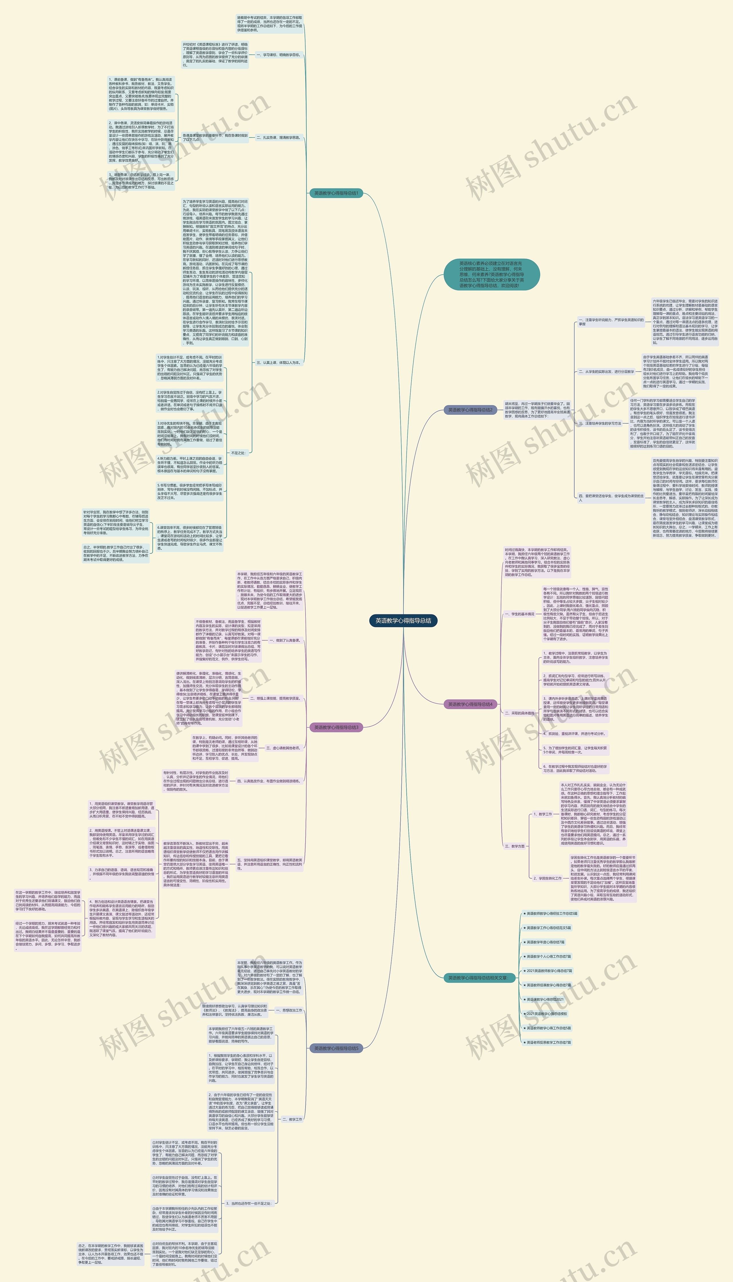 英语教学心得指导总结思维导图