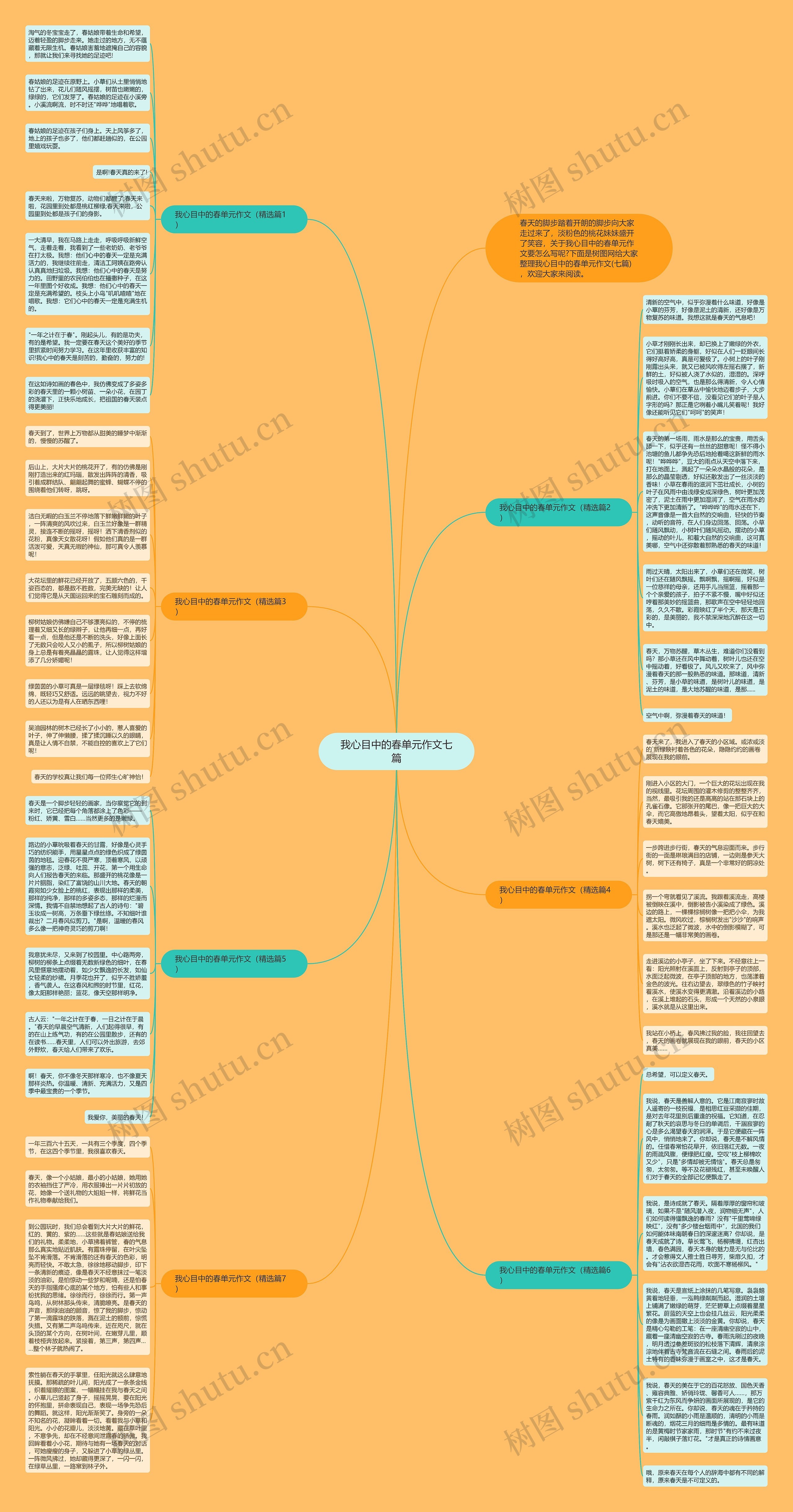 我心目中的春单元作文七篇思维导图