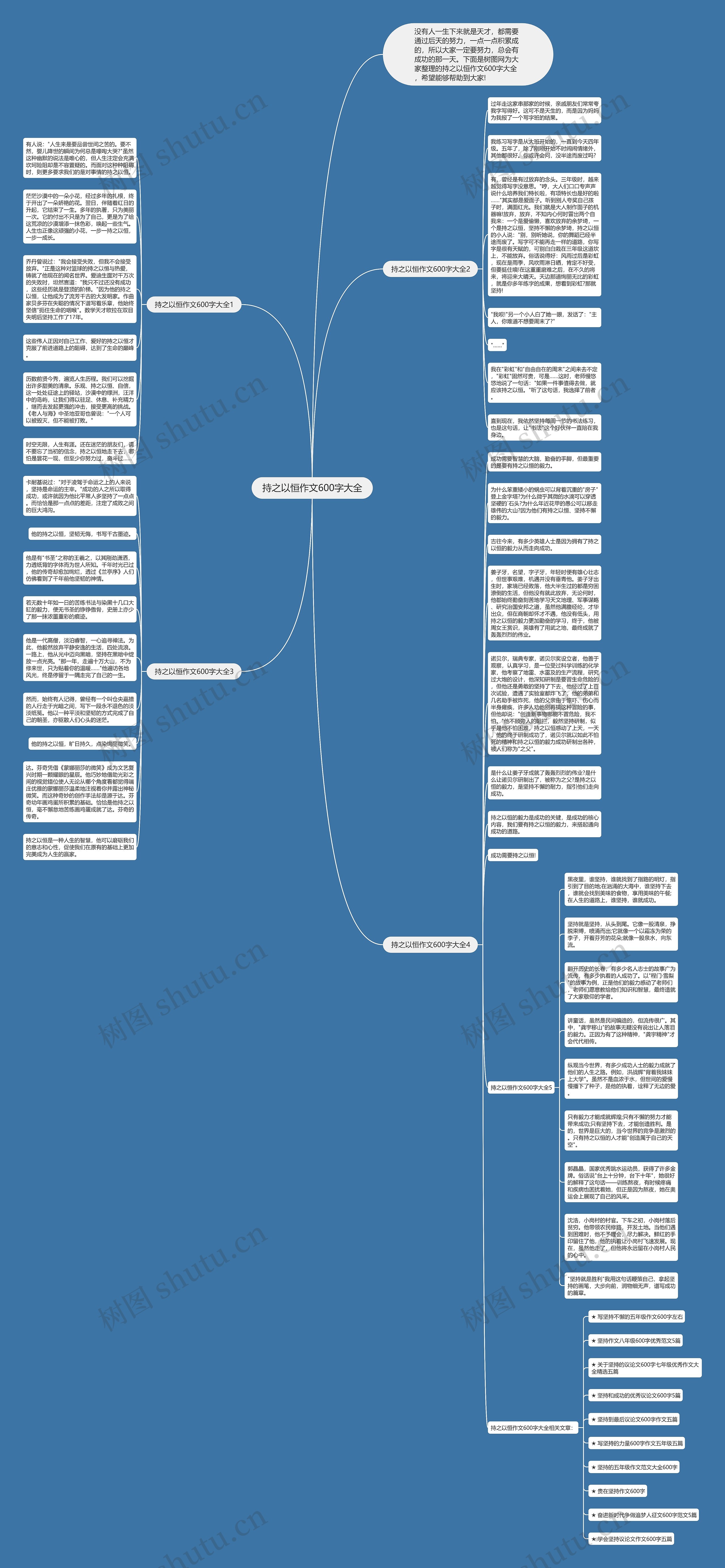 持之以恒作文600字大全思维导图