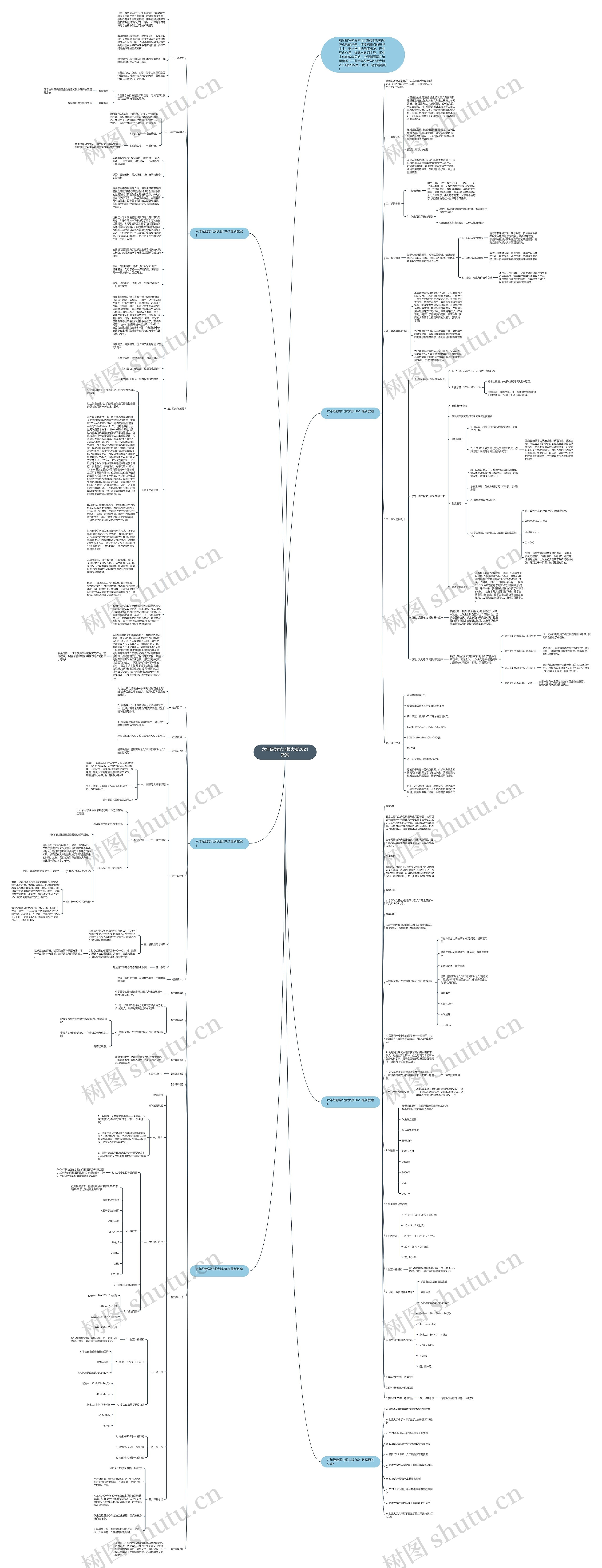 六年级数学北师大版2021教案