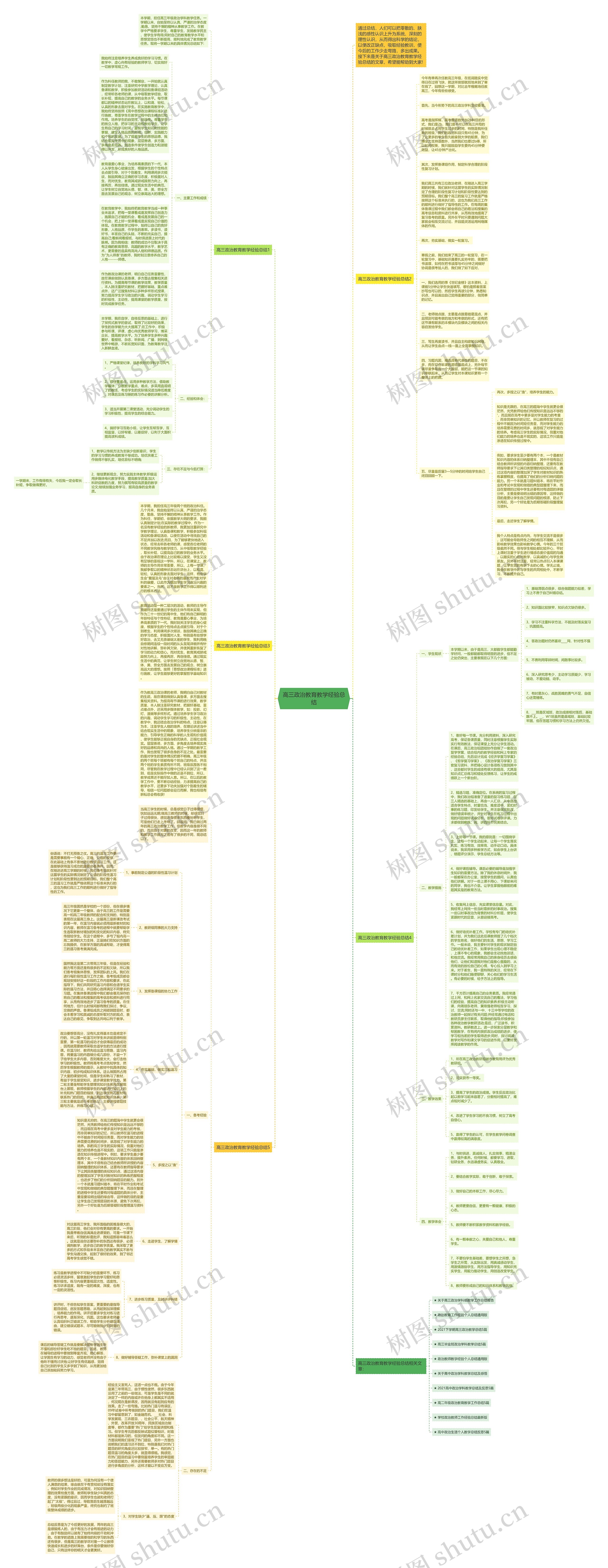 高三政治教育教学经验总结思维导图