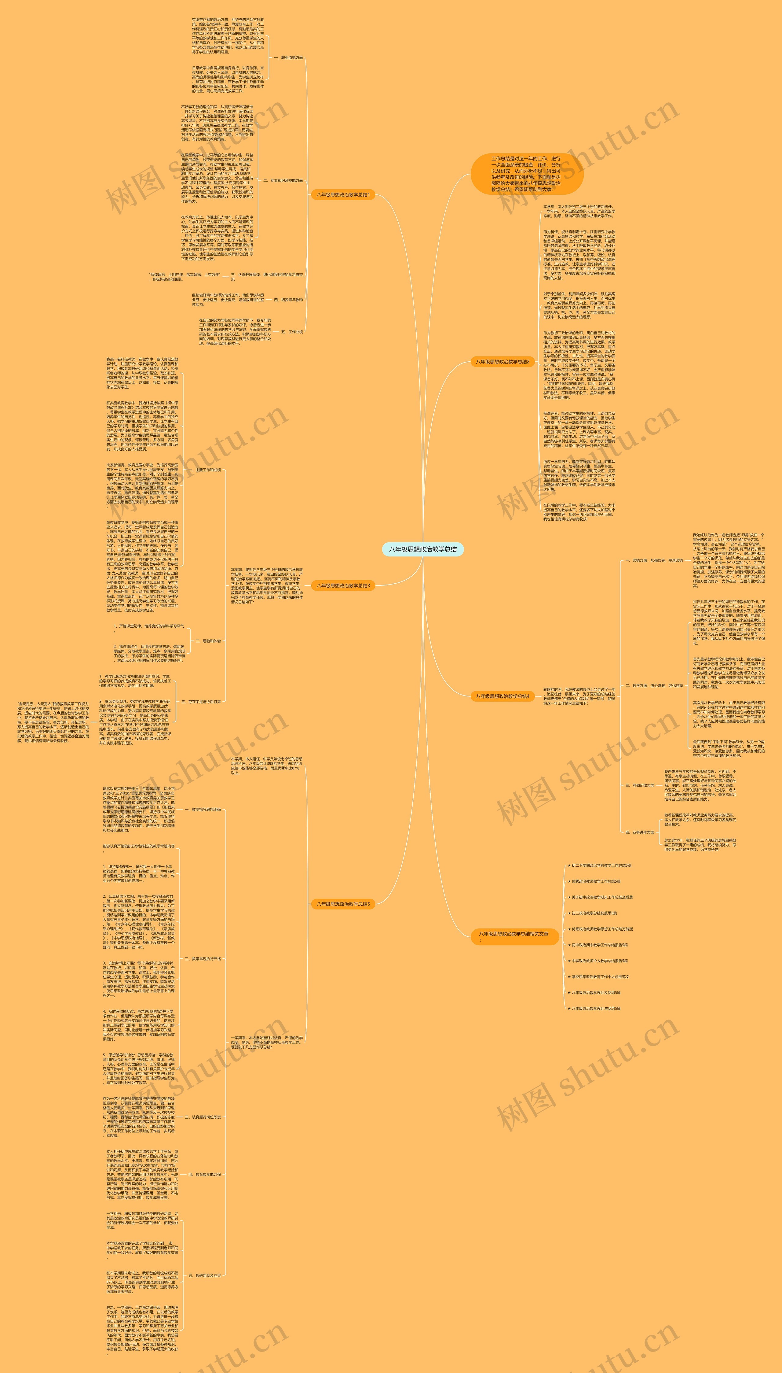 八年级思想政治教学总结思维导图
