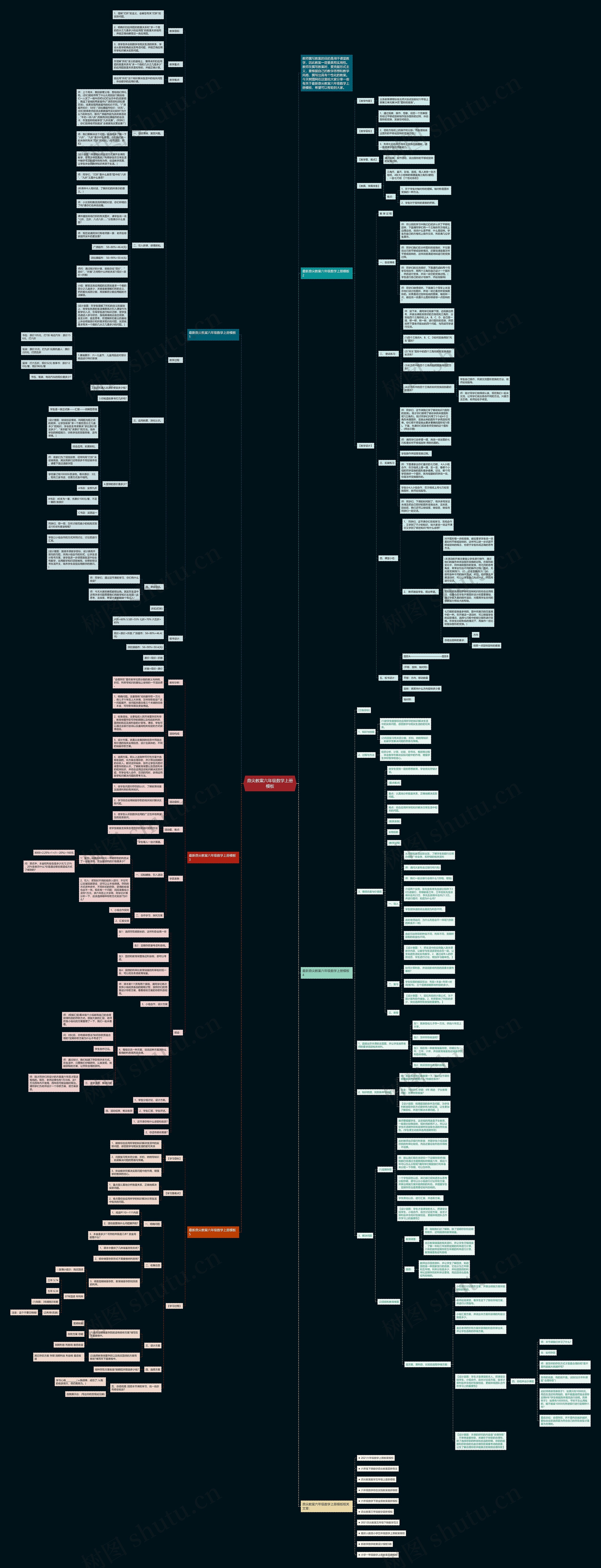 鼎尖教案六年级数学上册模板 鼎尖教案六年级数学上册模板