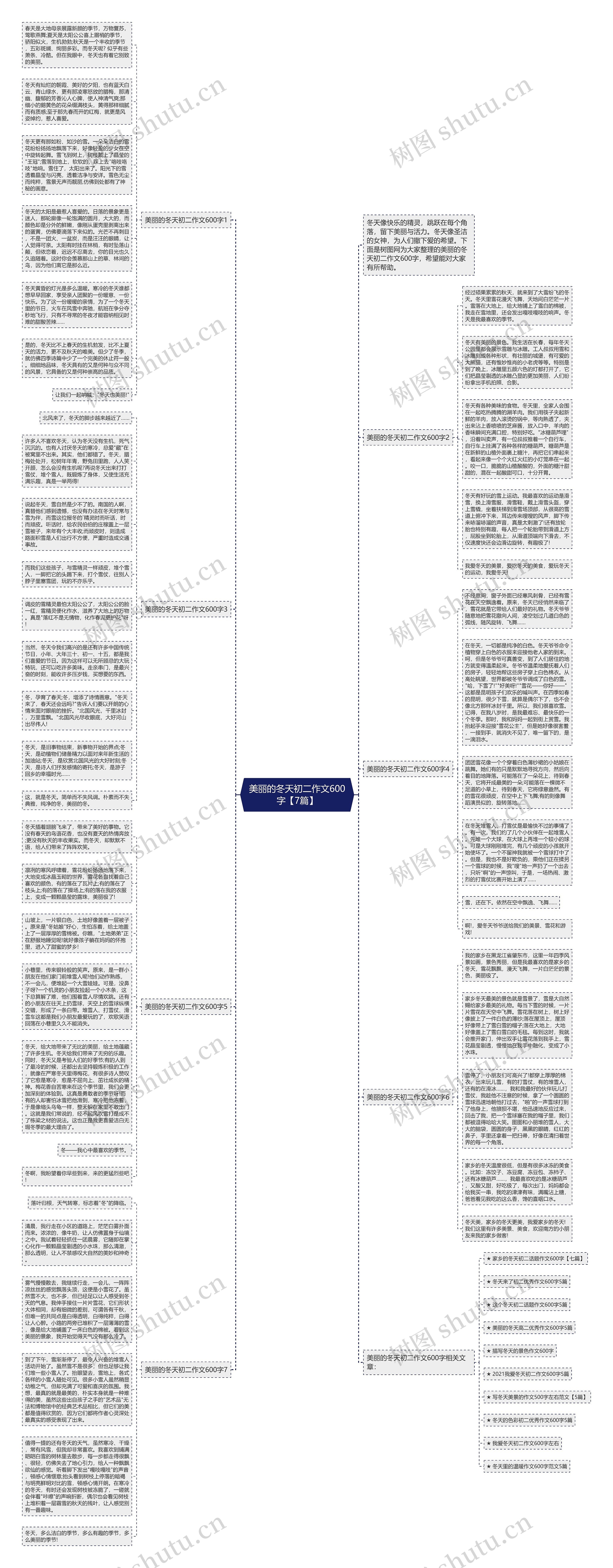 美丽的冬天初二作文600字【7篇】思维导图