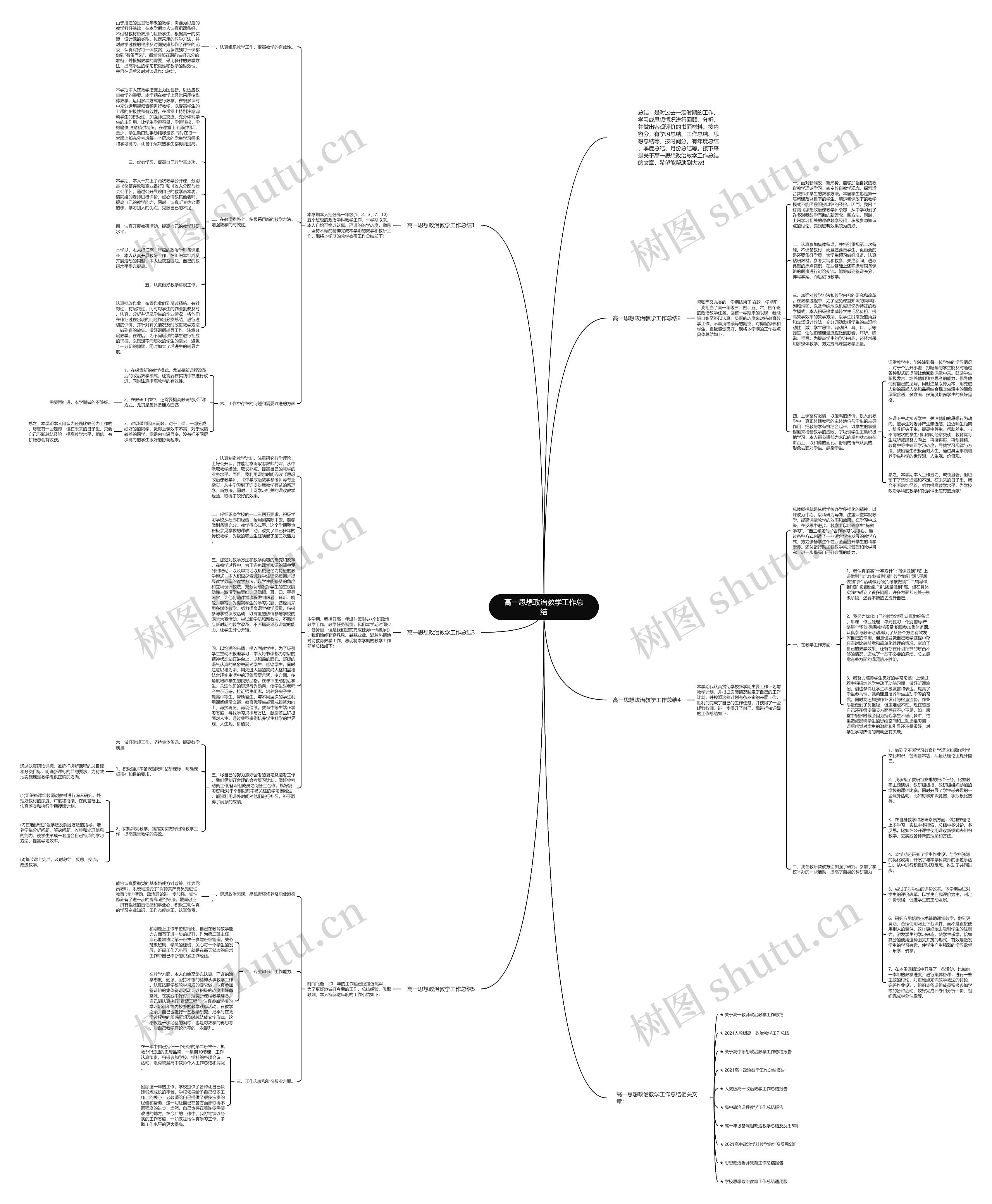 高一思想政治教学工作总结