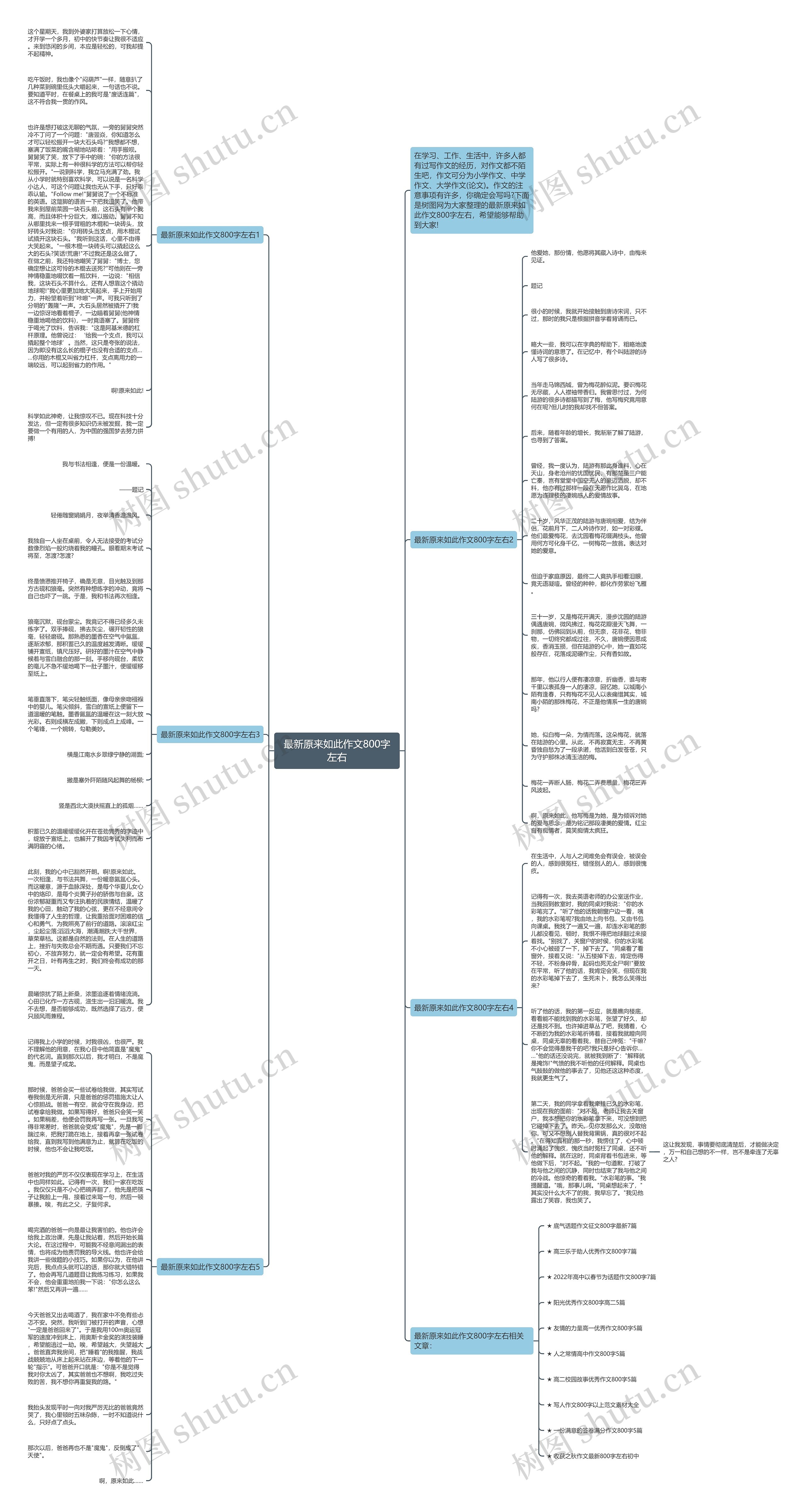 最新原来如此作文800字左右思维导图