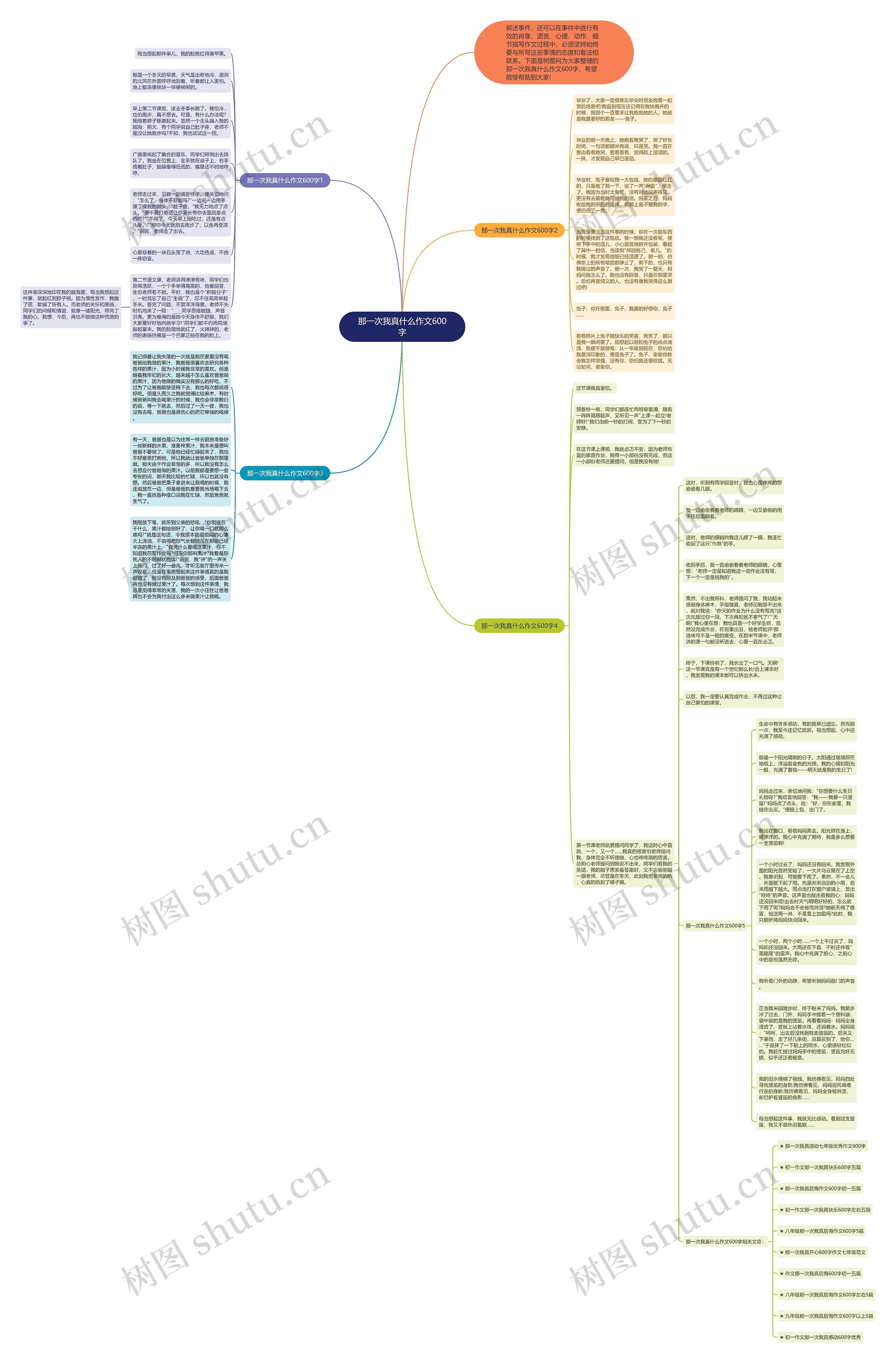 那一次我真什么作文600字思维导图