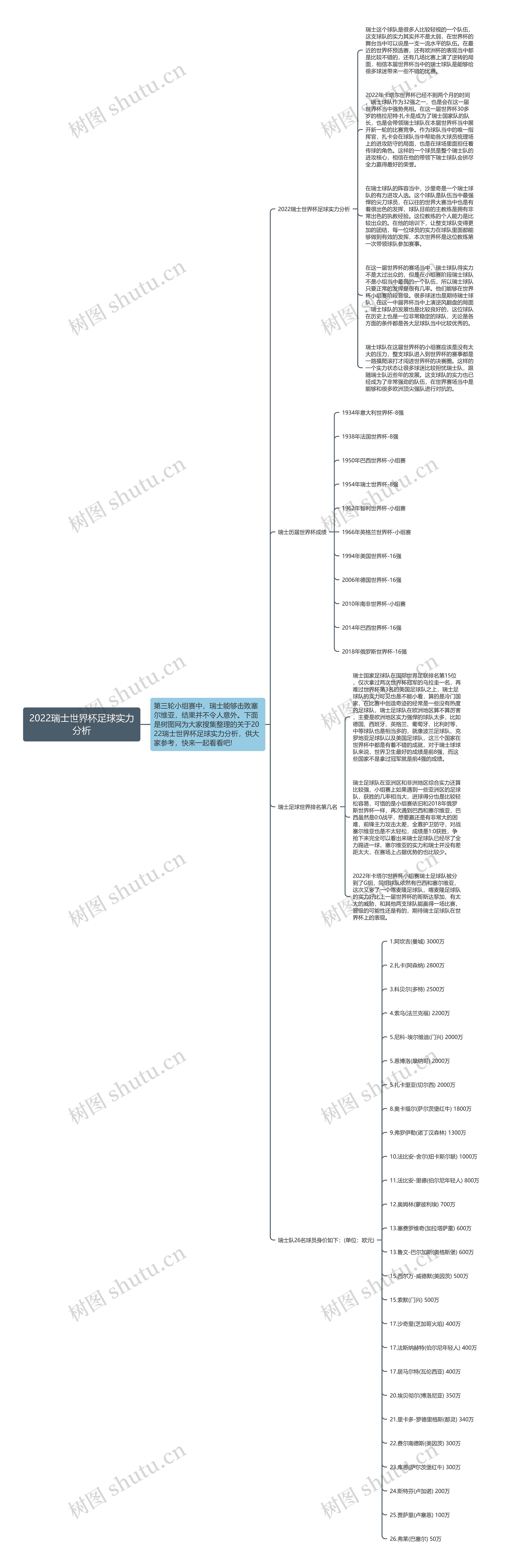 2022瑞士世界杯足球实力分析