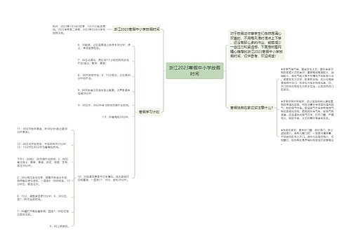 浙江2023寒假中小学放假时间