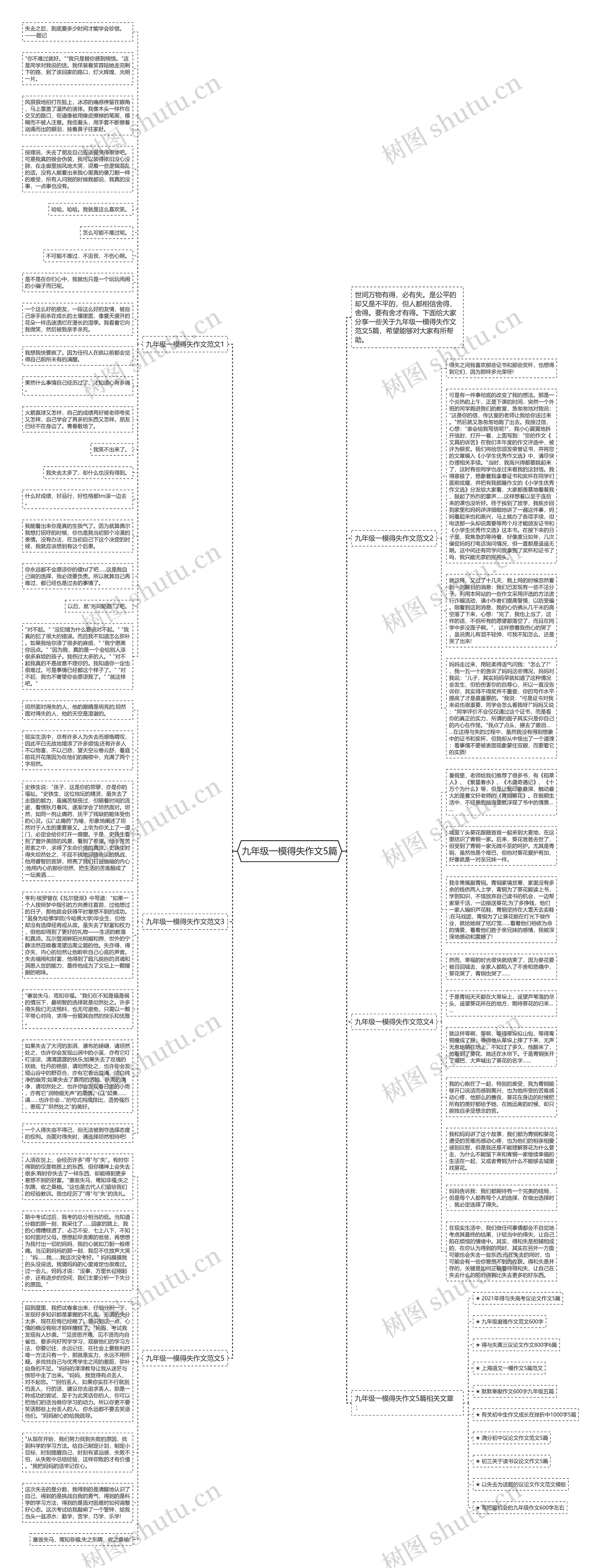 九年级一模得失作文5篇思维导图