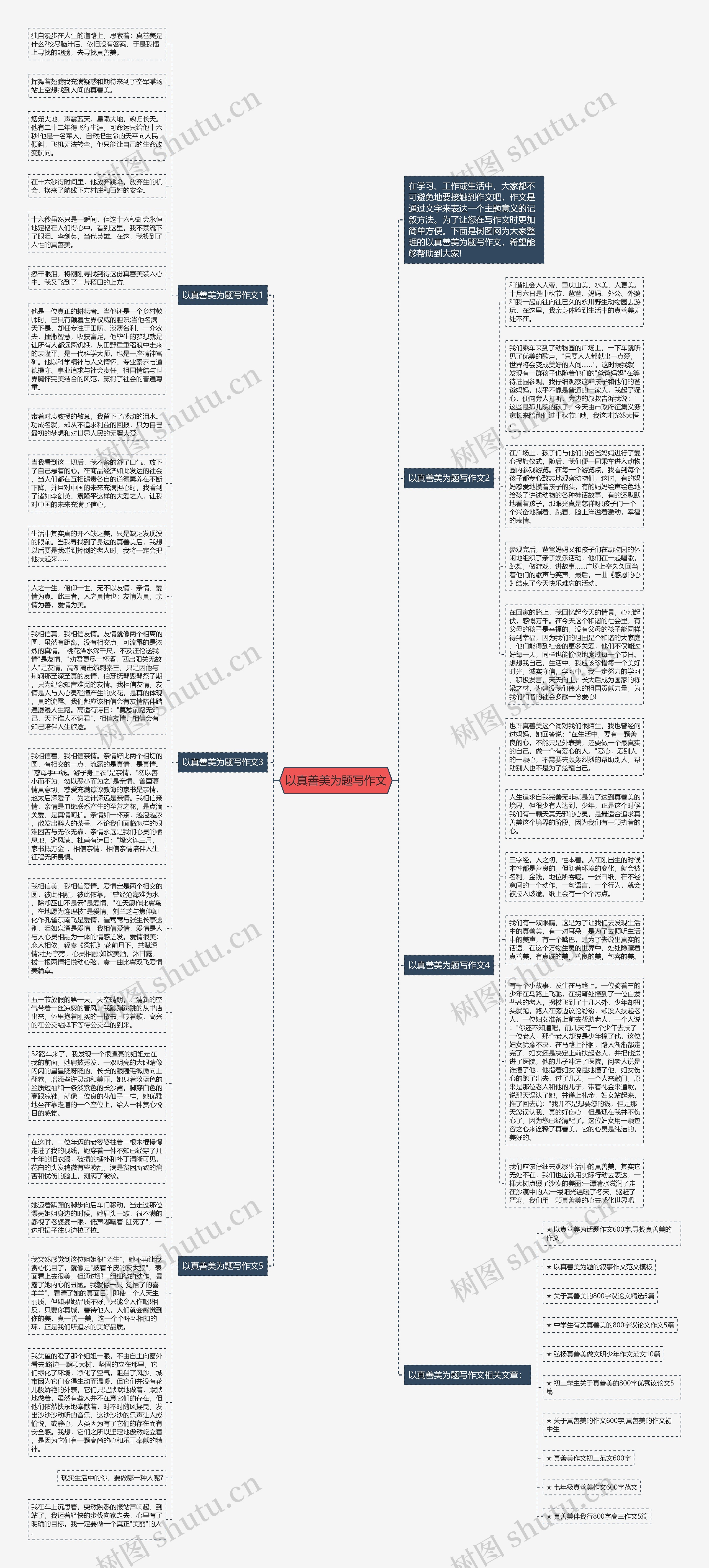 以真善美为题写作文思维导图