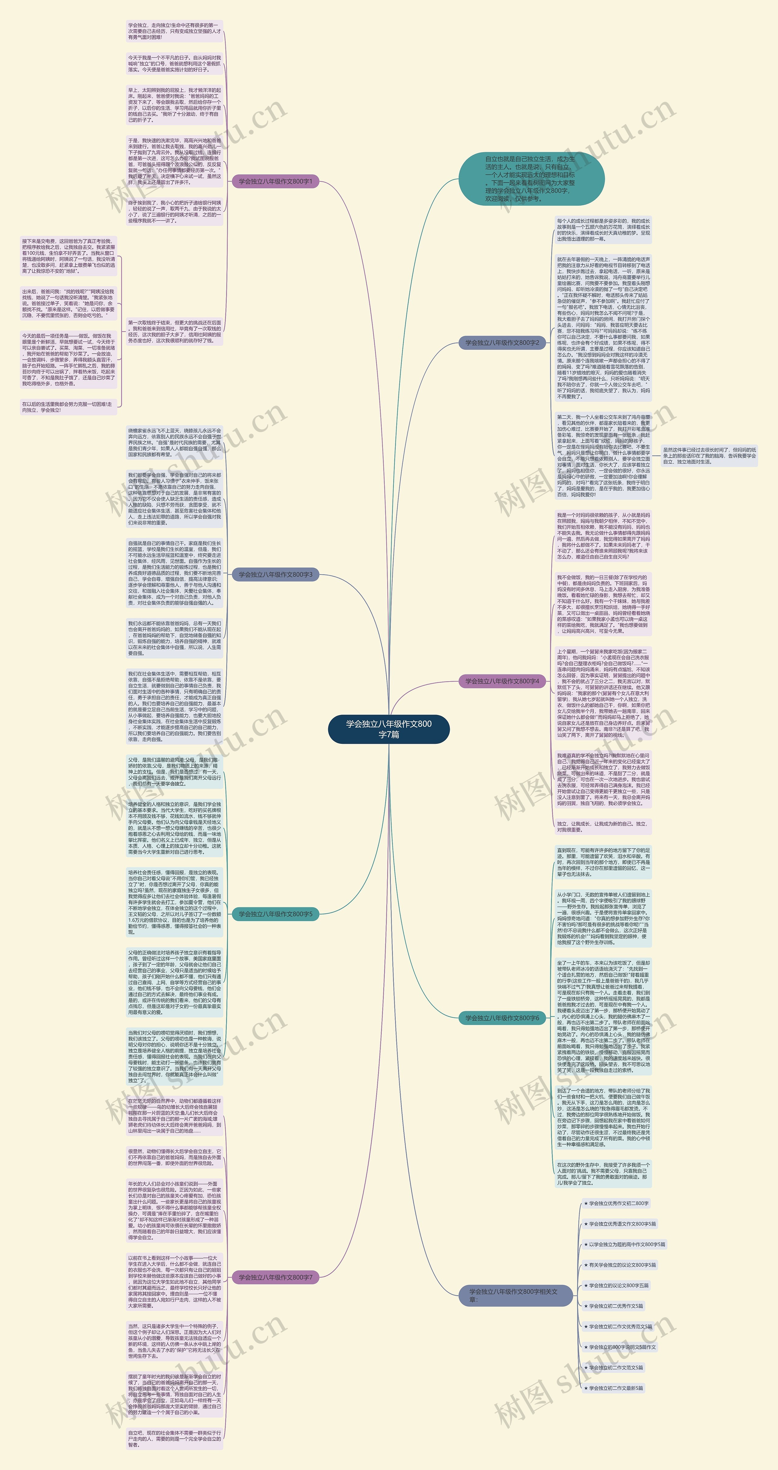 学会独立八年级作文800字7篇思维导图