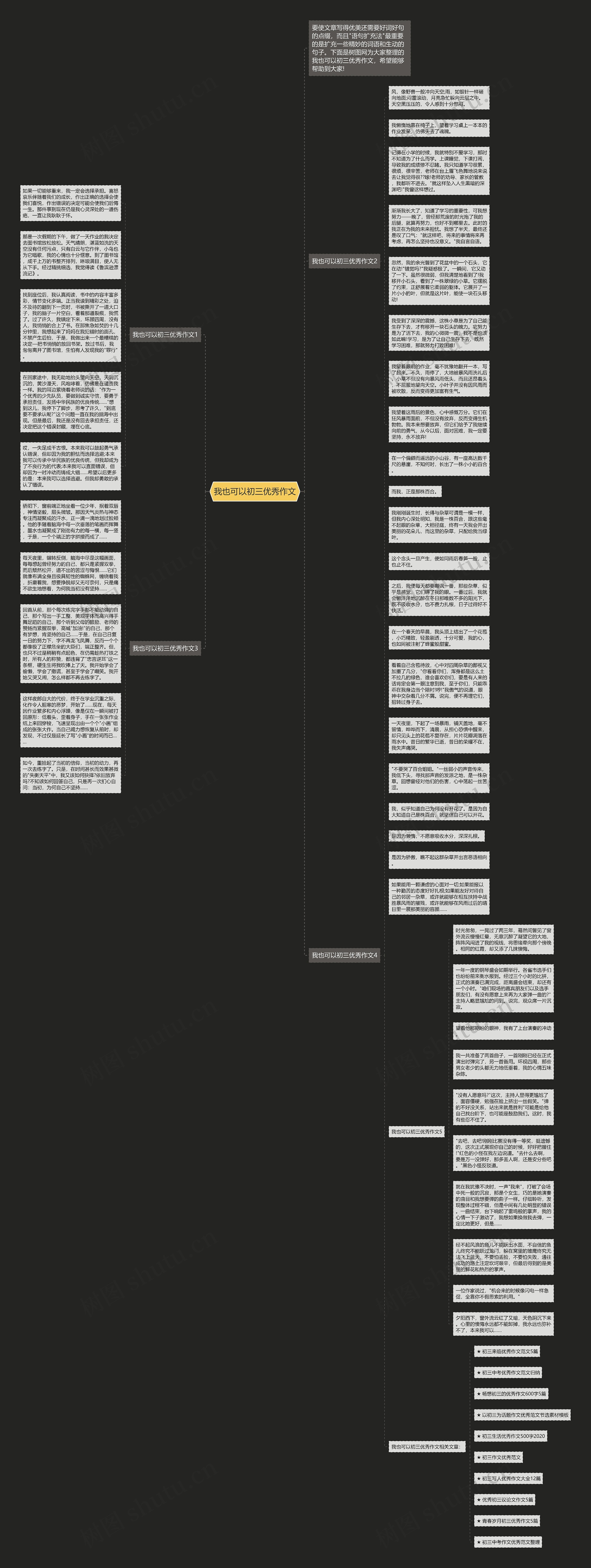 我也可以初三优秀作文思维导图
