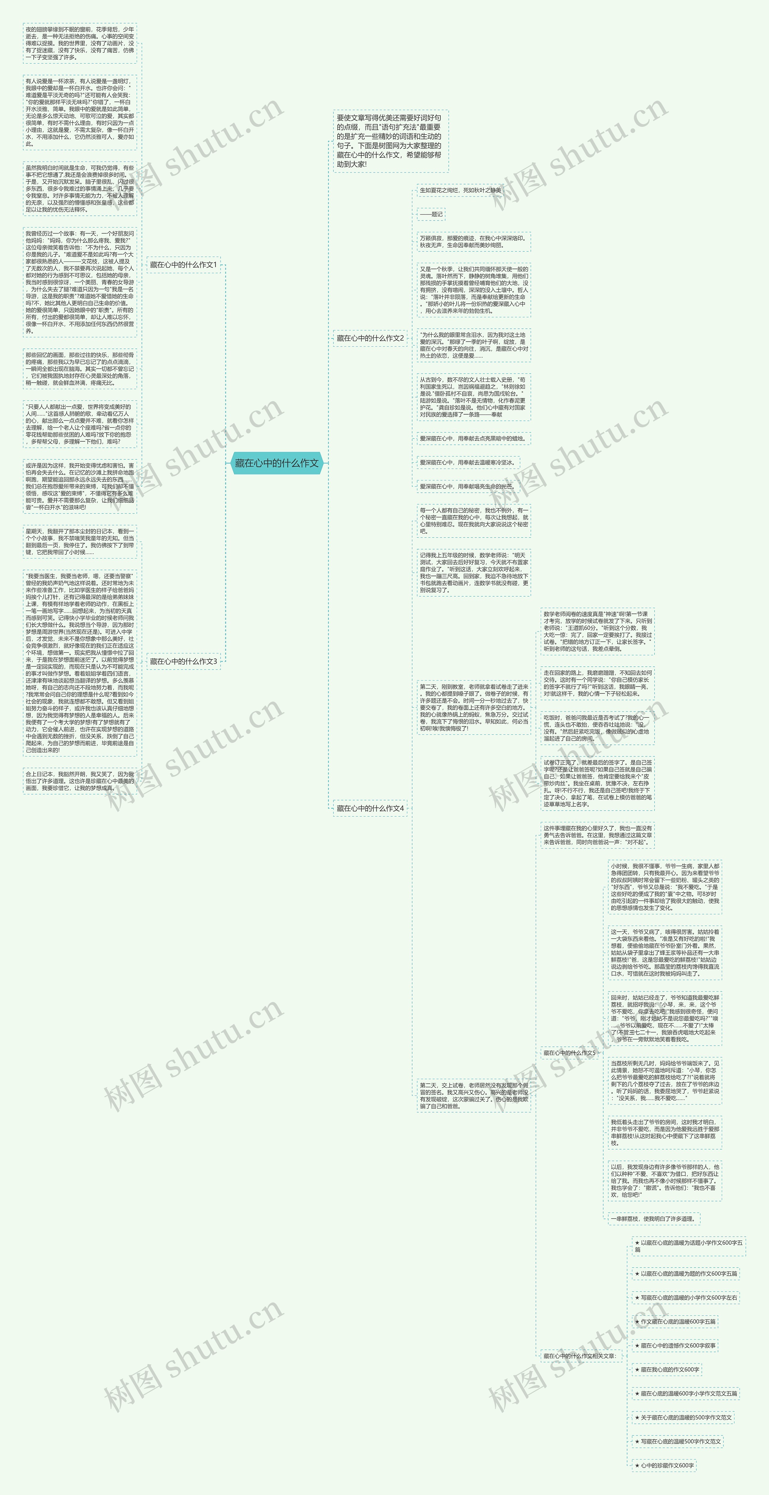 藏在心中的什么作文思维导图