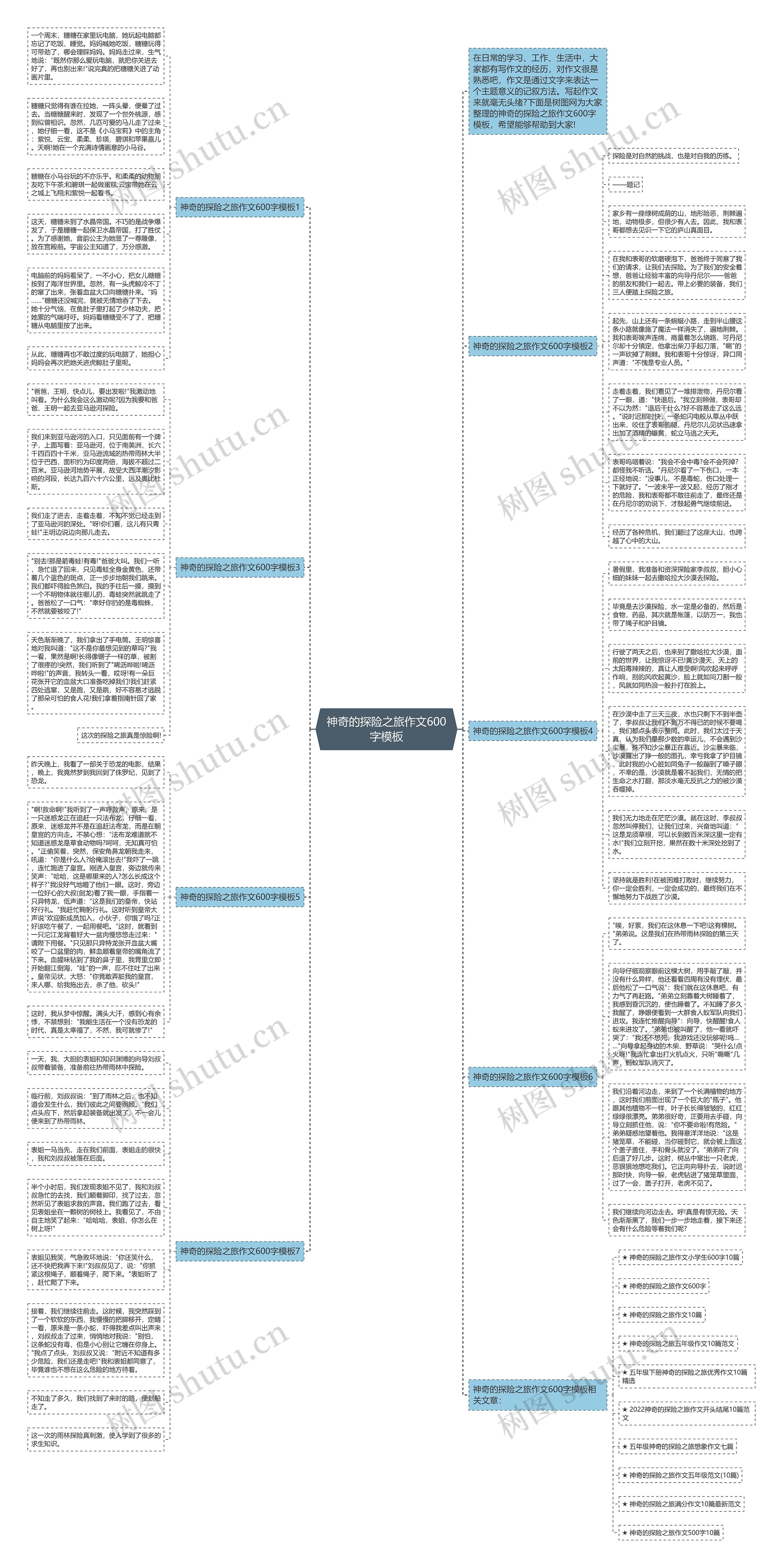 神奇的探险之旅作文600字思维导图